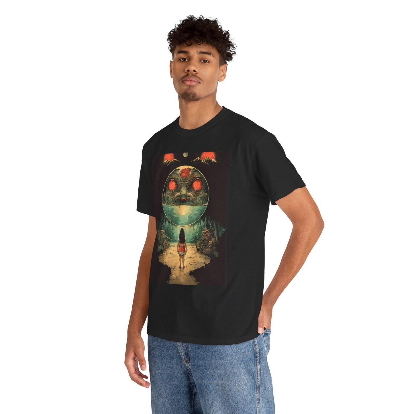 Fitzboyzprintz The Girl From Motunui Basic Unisex Fashion Heavy Cotton Fabric Streetwear Tee Shirt
