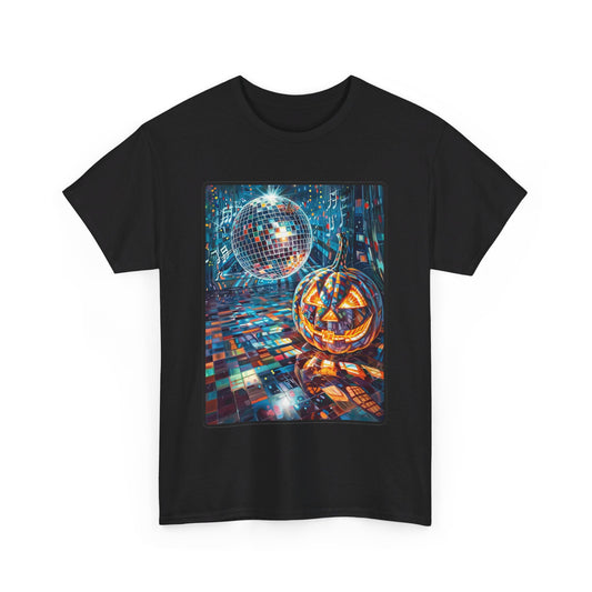 Fitzboyzprintz Pop Art Pumpkin Disco Unisex Fashion Heavy Cotton Fabric Graphic Tee Shirt