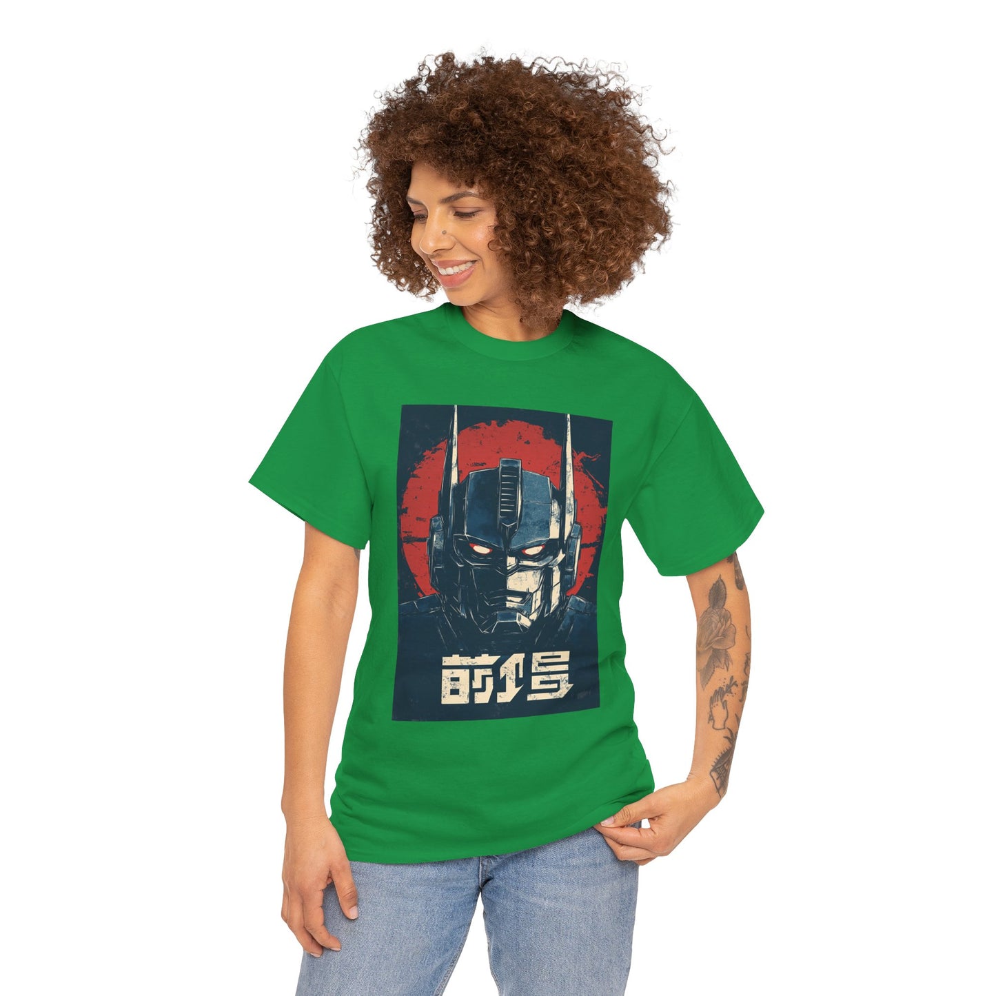 Vintage Style Robot Helmet Unisex Heavy Cotton Tee