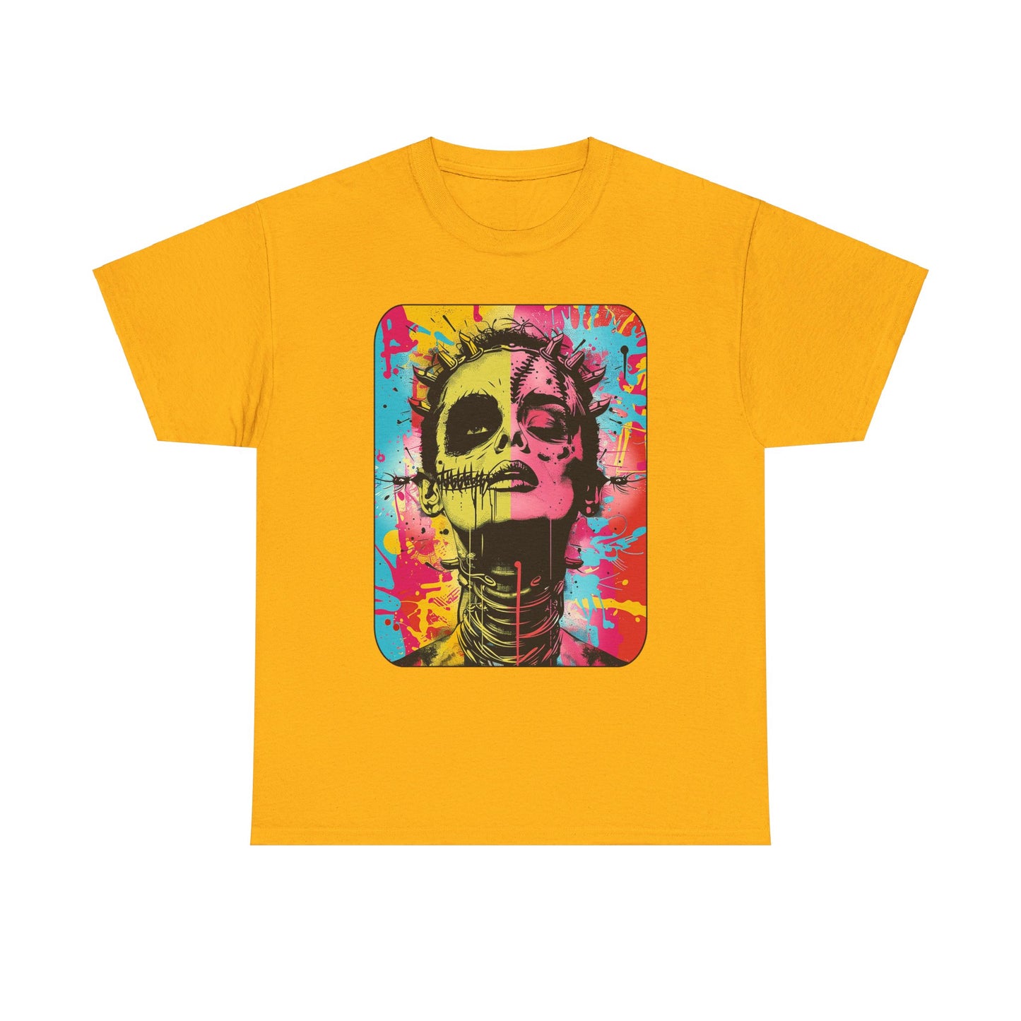 Fitzboyzprintz Bride of Frankenstein Pop Art Unisex Heavy Cotton Tee