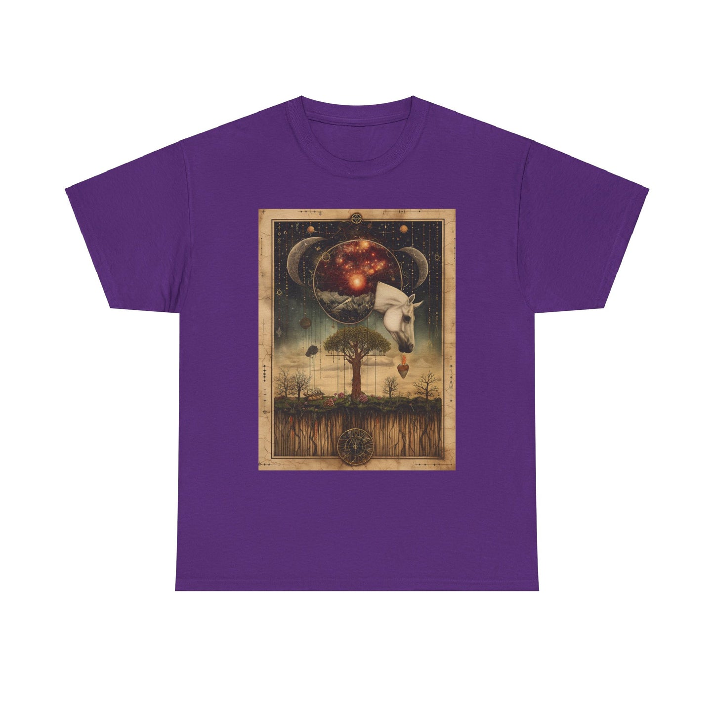 Fitzboyzprintz "Unicorn Tarot" Unisex Heavy Cotton Graphic Tee