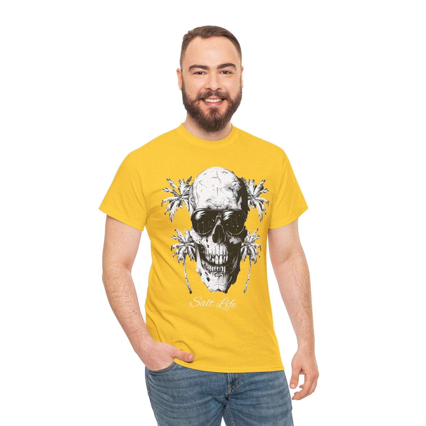 Salt Life Skull Beach Vibes Unisex Heavy Cotton Tee