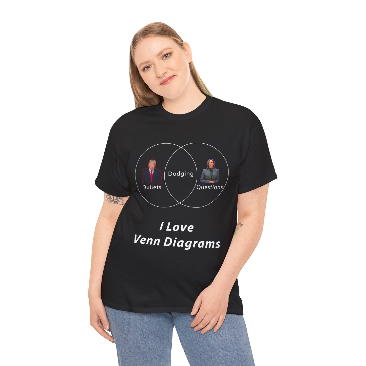 I Love Venn Diagrams Unisex Heavy Cotton Tee