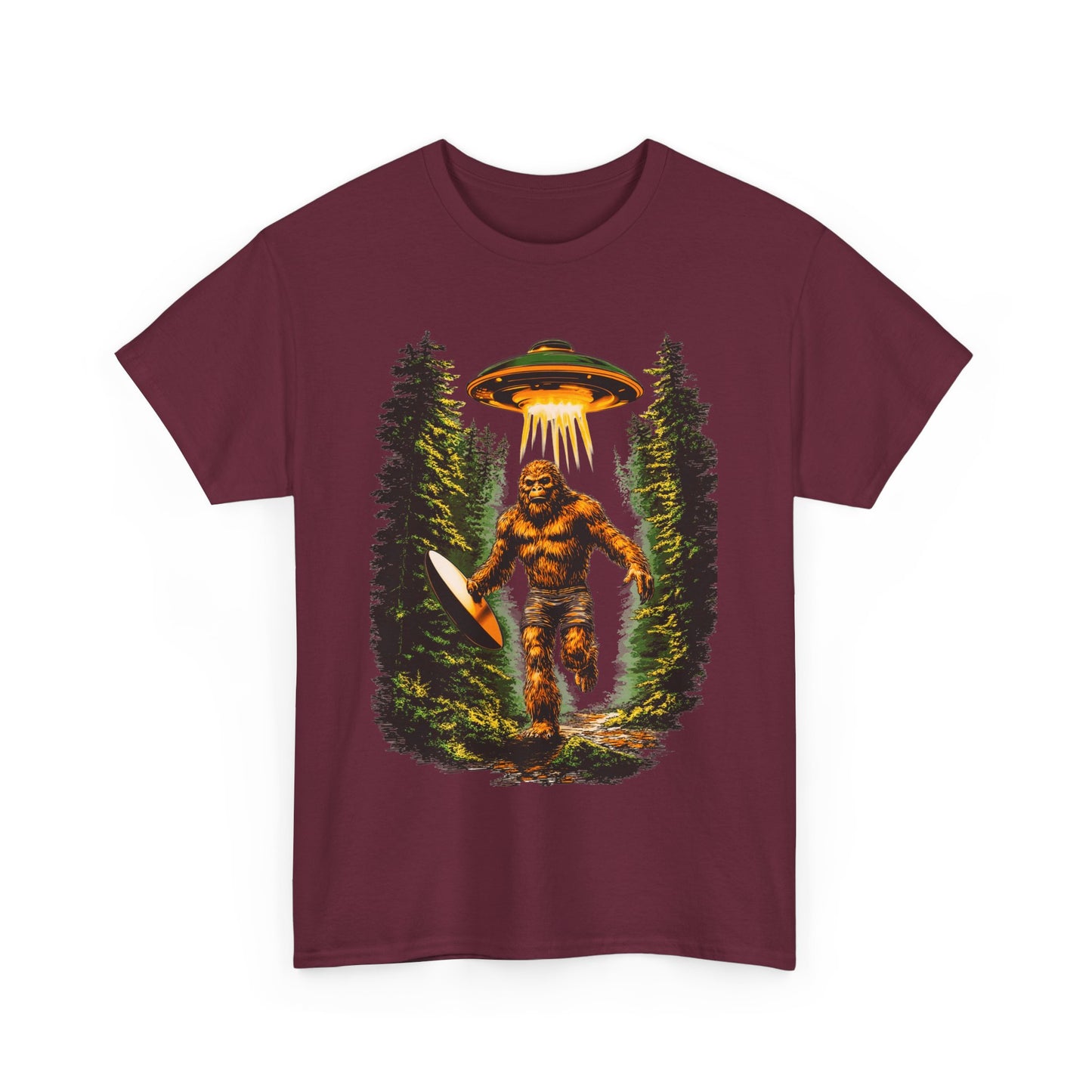 Sasquatch Abduction Unisex Heavy Cotton Tee