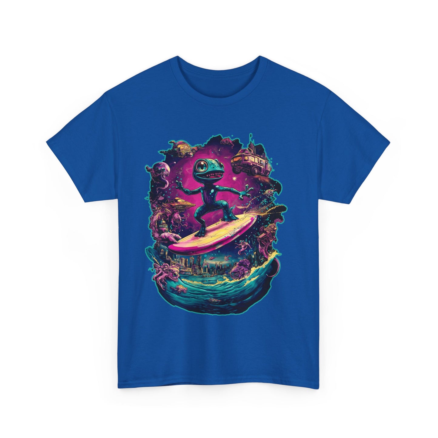 Gecko Surfer Unisex Heavy Cotton Tee