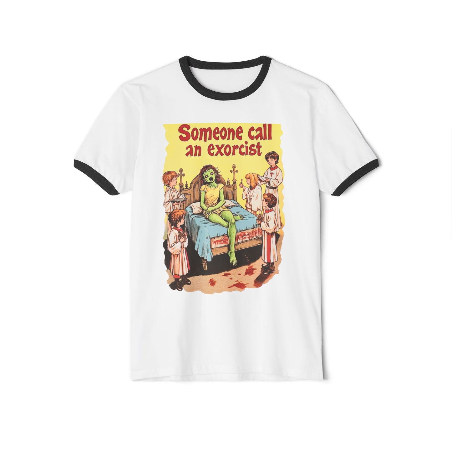 Someone Call An Exorcist Unisex Cotton Ringer T-Shirt
