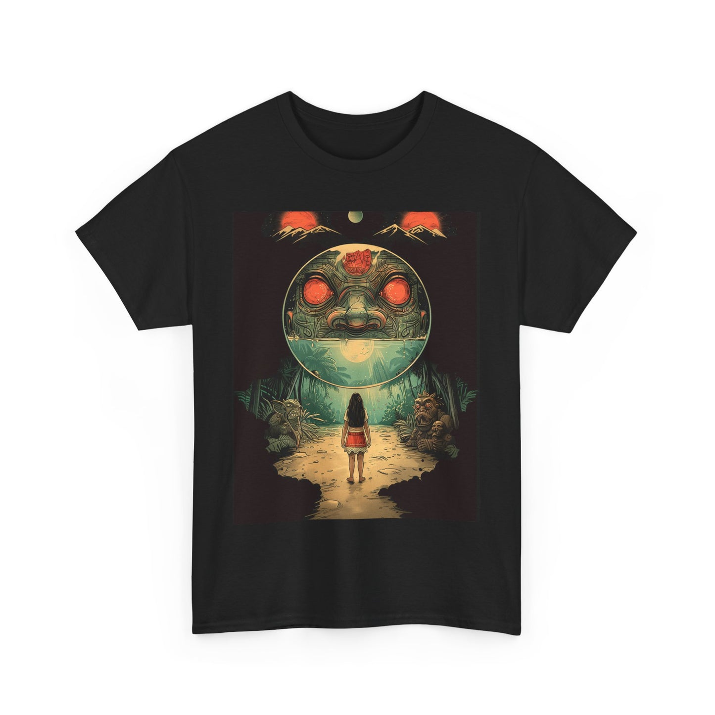 Fitzboyzprintz The Girl From Motunui Basic Unisex Fashion Heavy Cotton Fabric Streetwear Tee Shirt