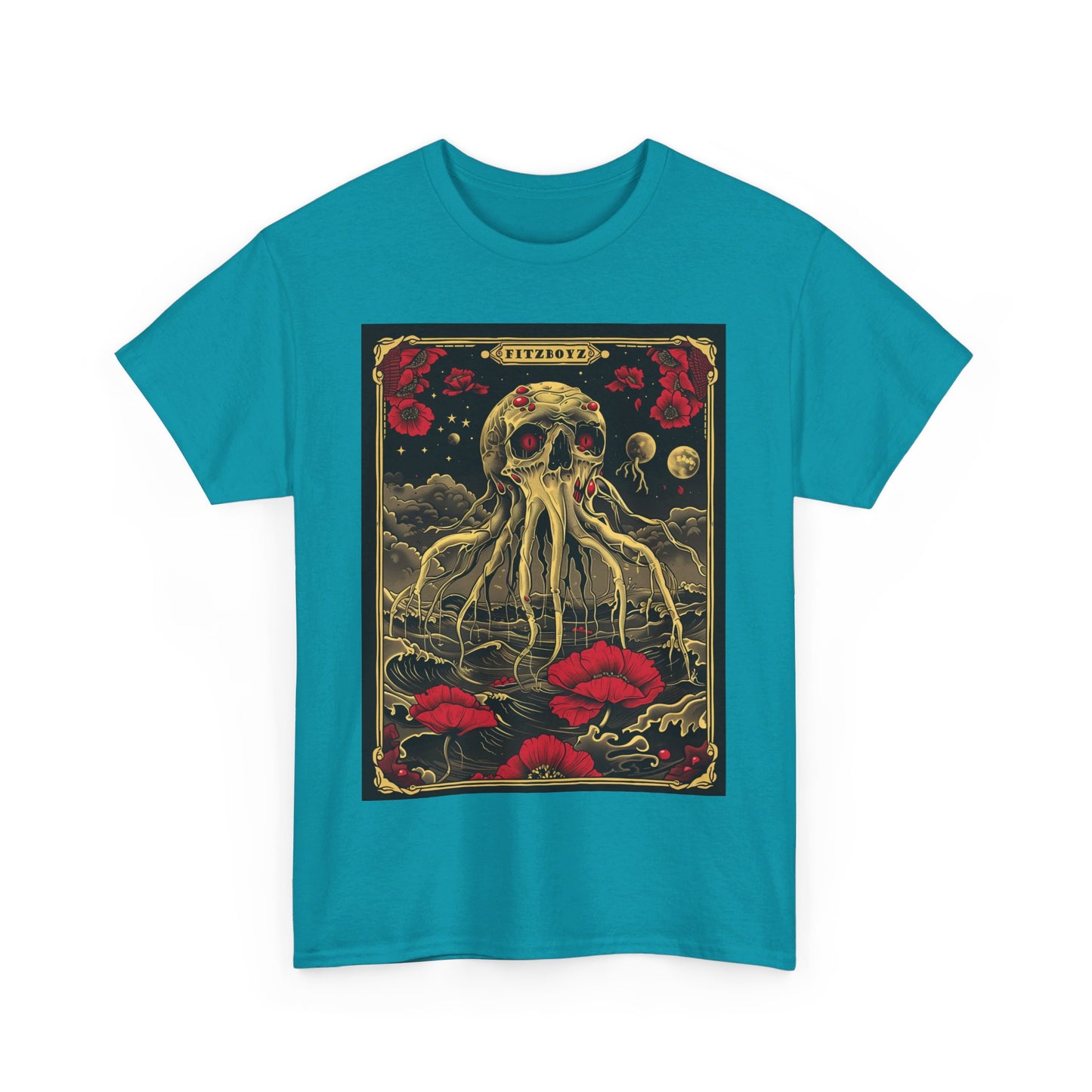 Fitzboyzprintz - Fitzboyz Octoskeleton Tarot Unisex Heavy Cotton Tee