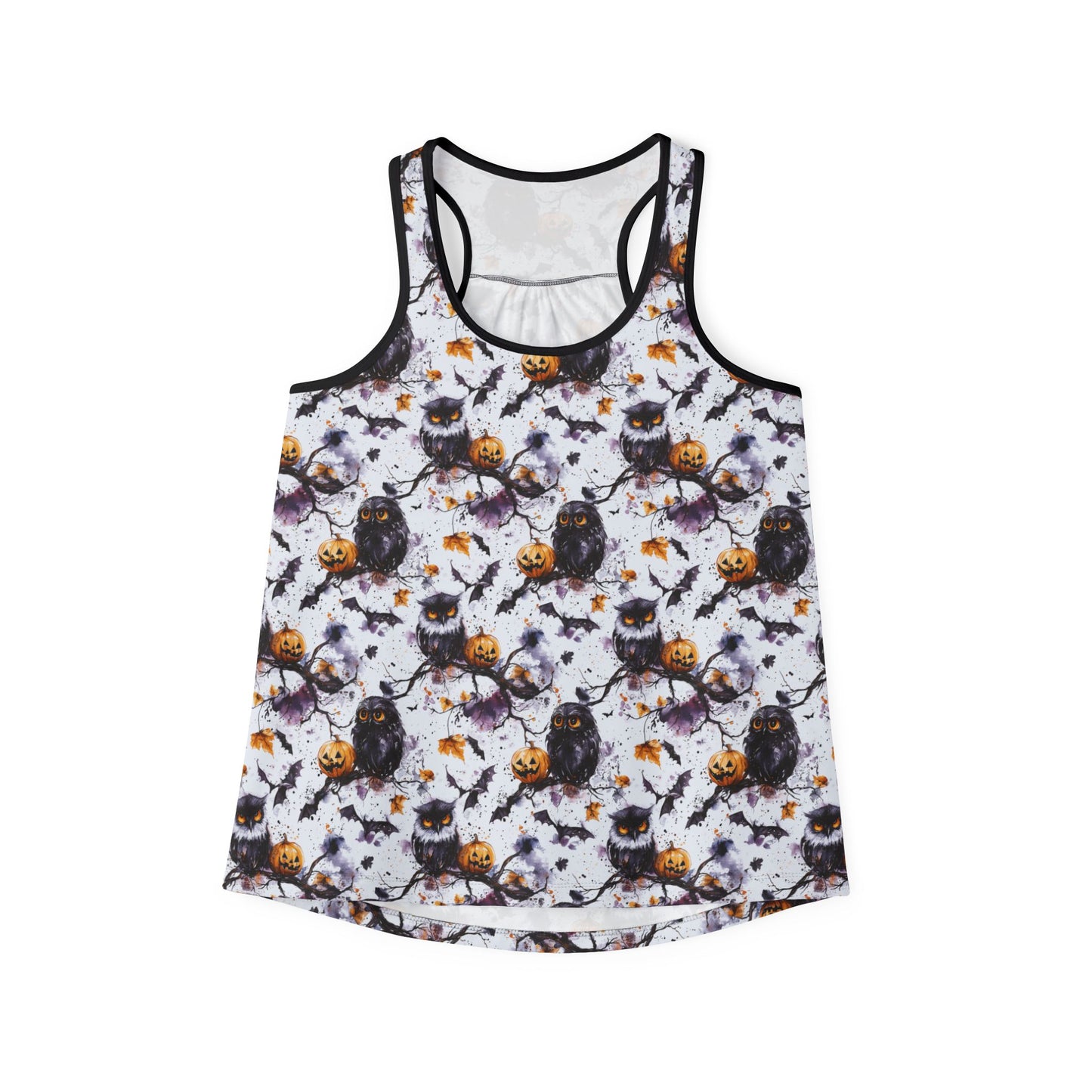 Halloween Owl Pattern Women's Tank Top