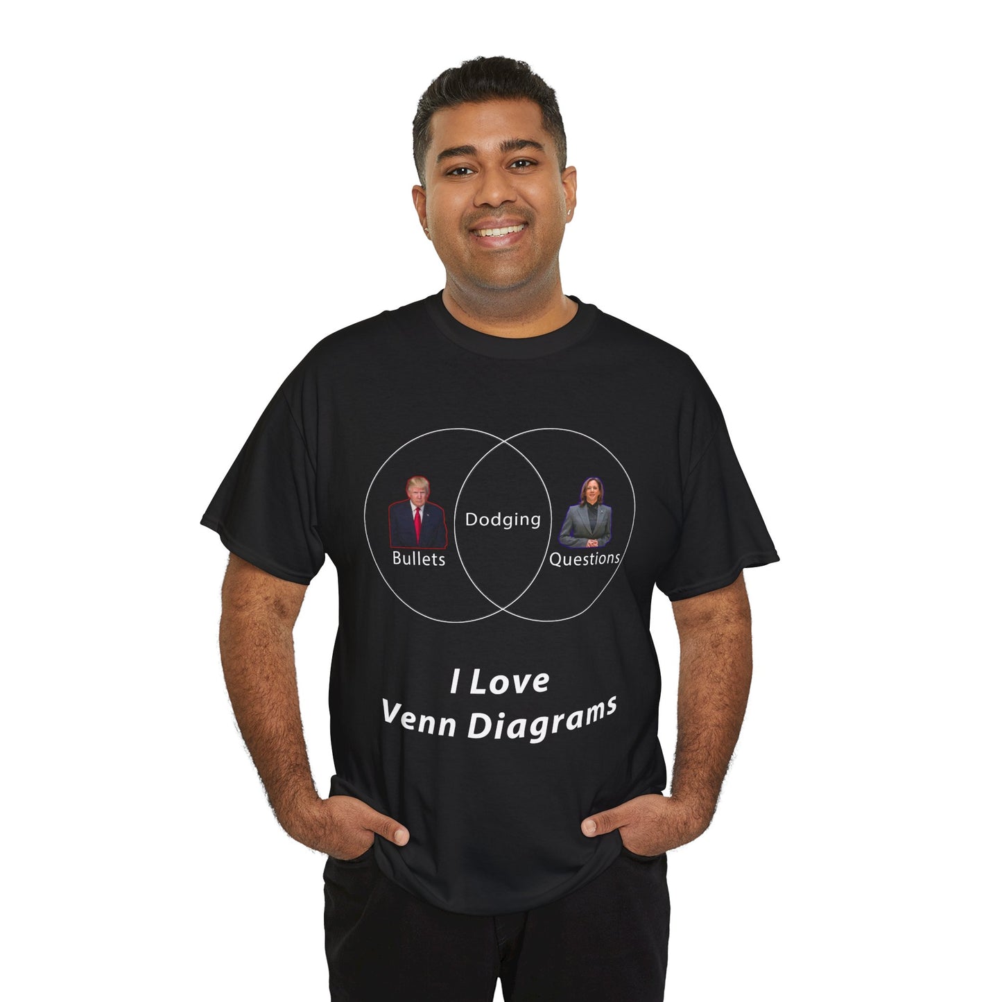 I Love Venn Diagrams Unisex Heavy Cotton Tee