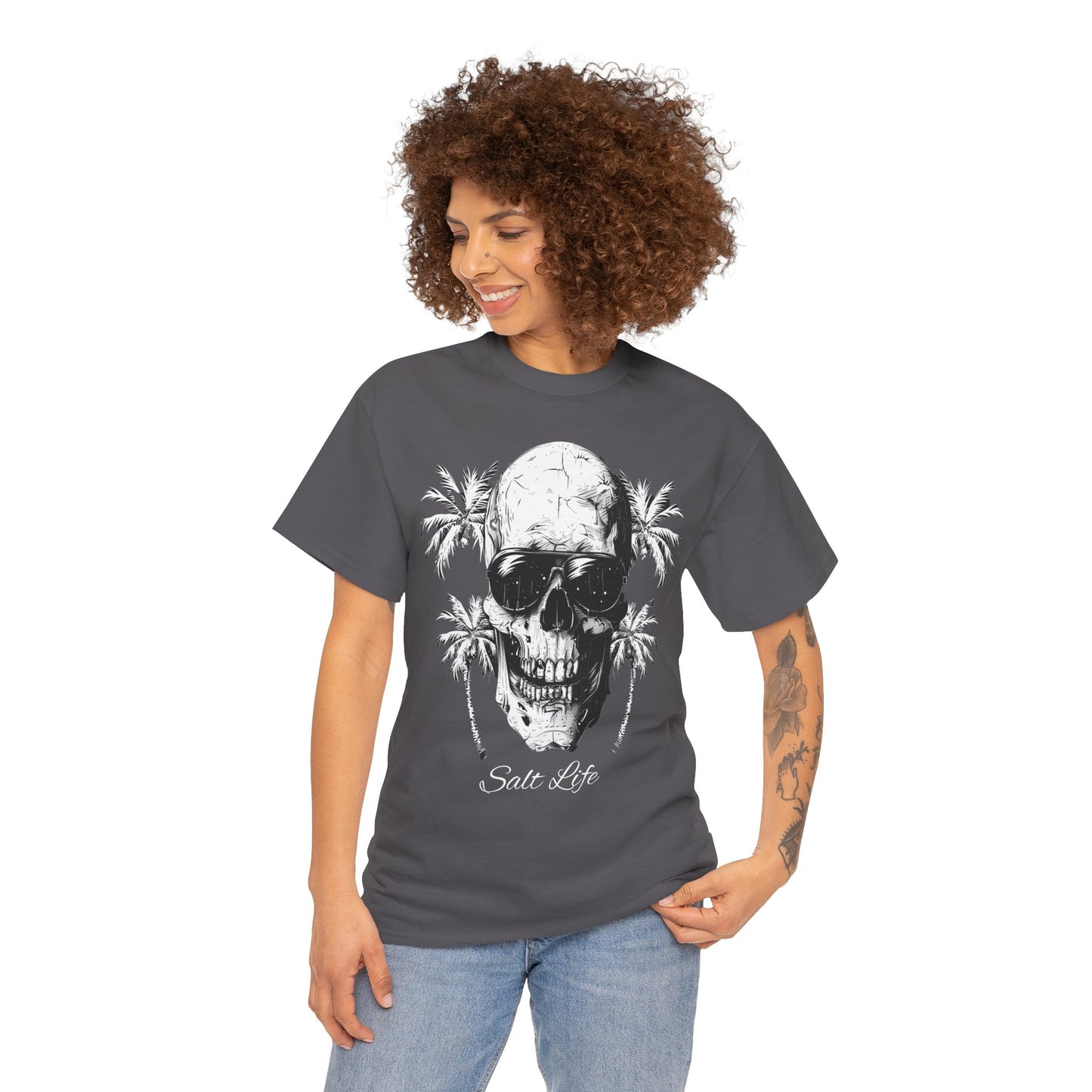 Salt Life Skull Beach Vibes Unisex Heavy Cotton Tee