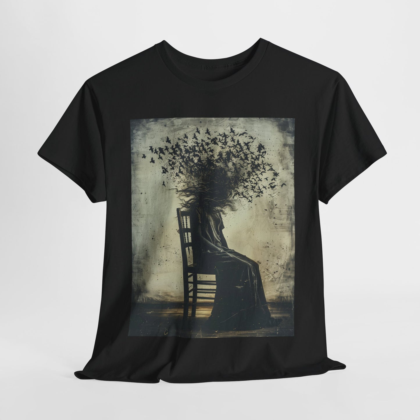 Fitzboyzprintz - Bird Brain Unisex Fashion Heavy Cotton Fabric Graphic Tee Shirt