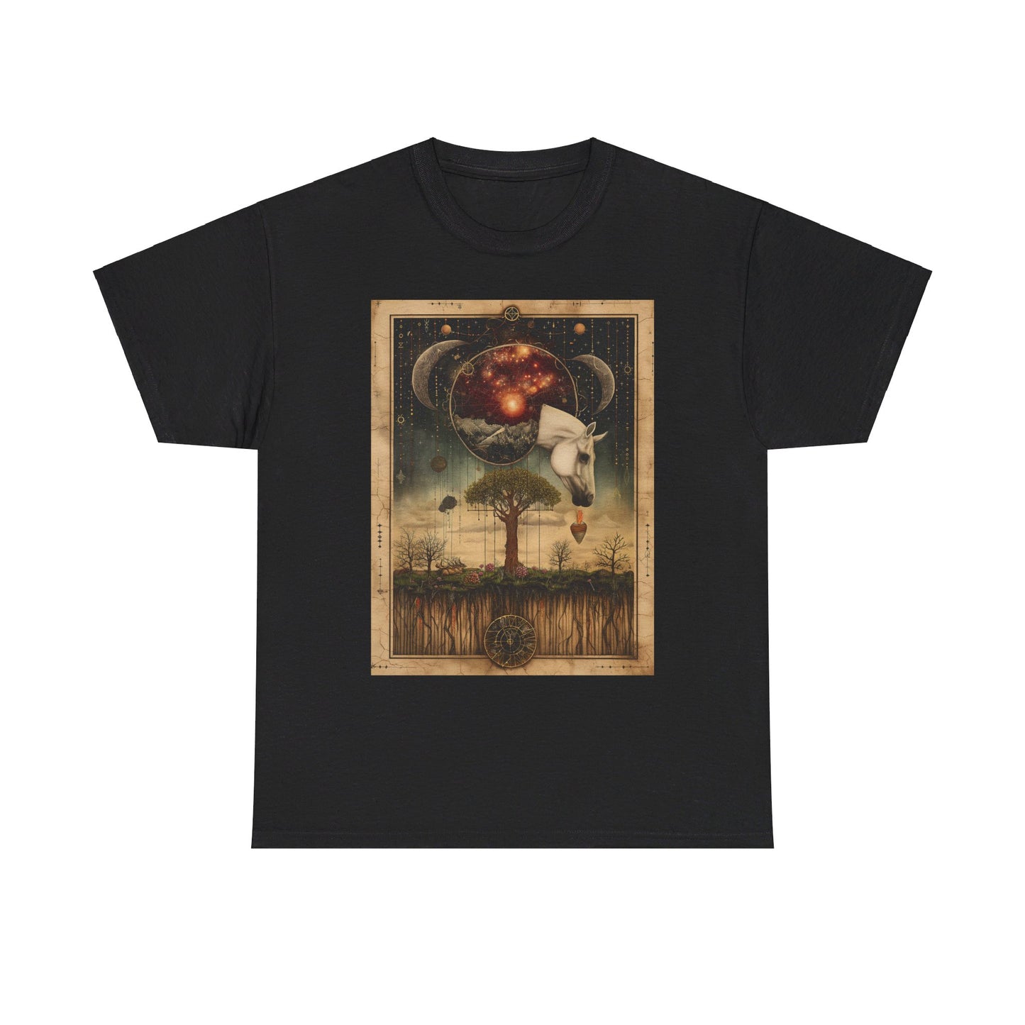Fitzboyzprintz "Unicorn Tarot" Unisex Heavy Cotton Graphic Tee