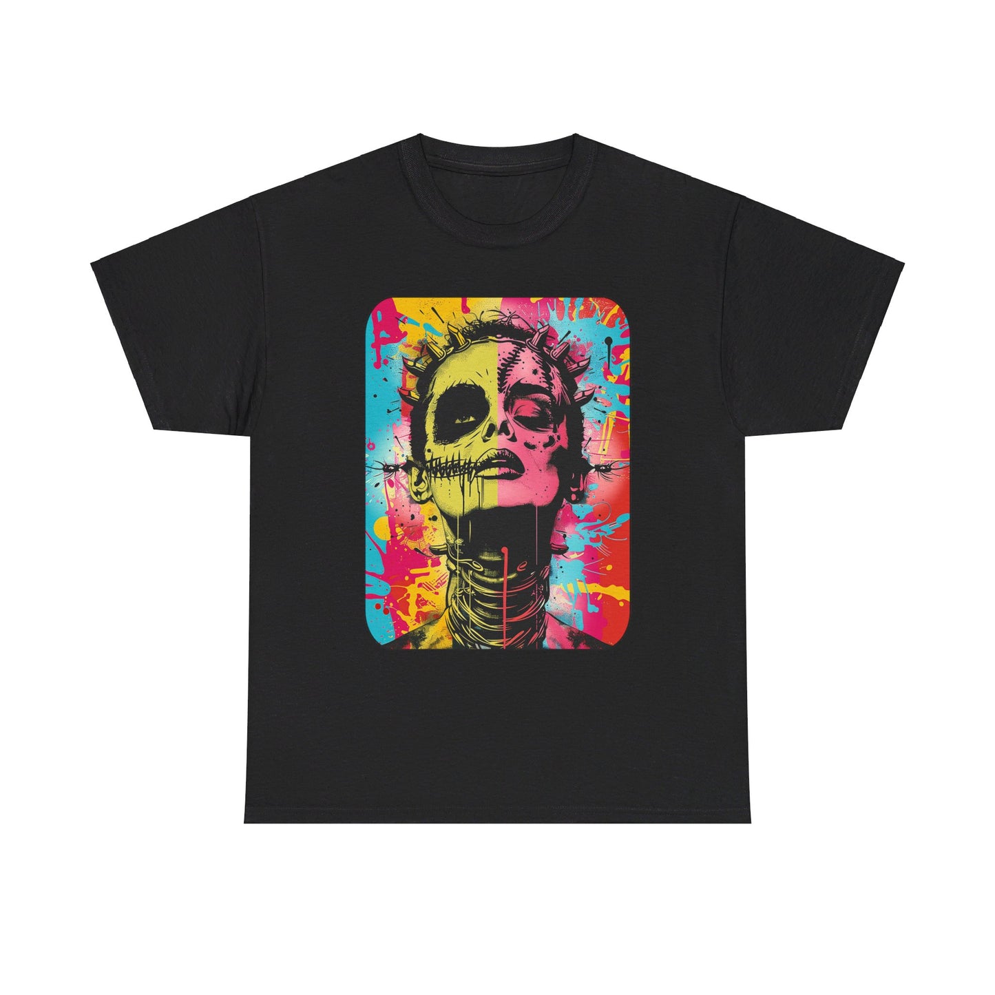 Fitzboyzprintz Bride of Frankenstein Pop Art Unisex Heavy Cotton Tee