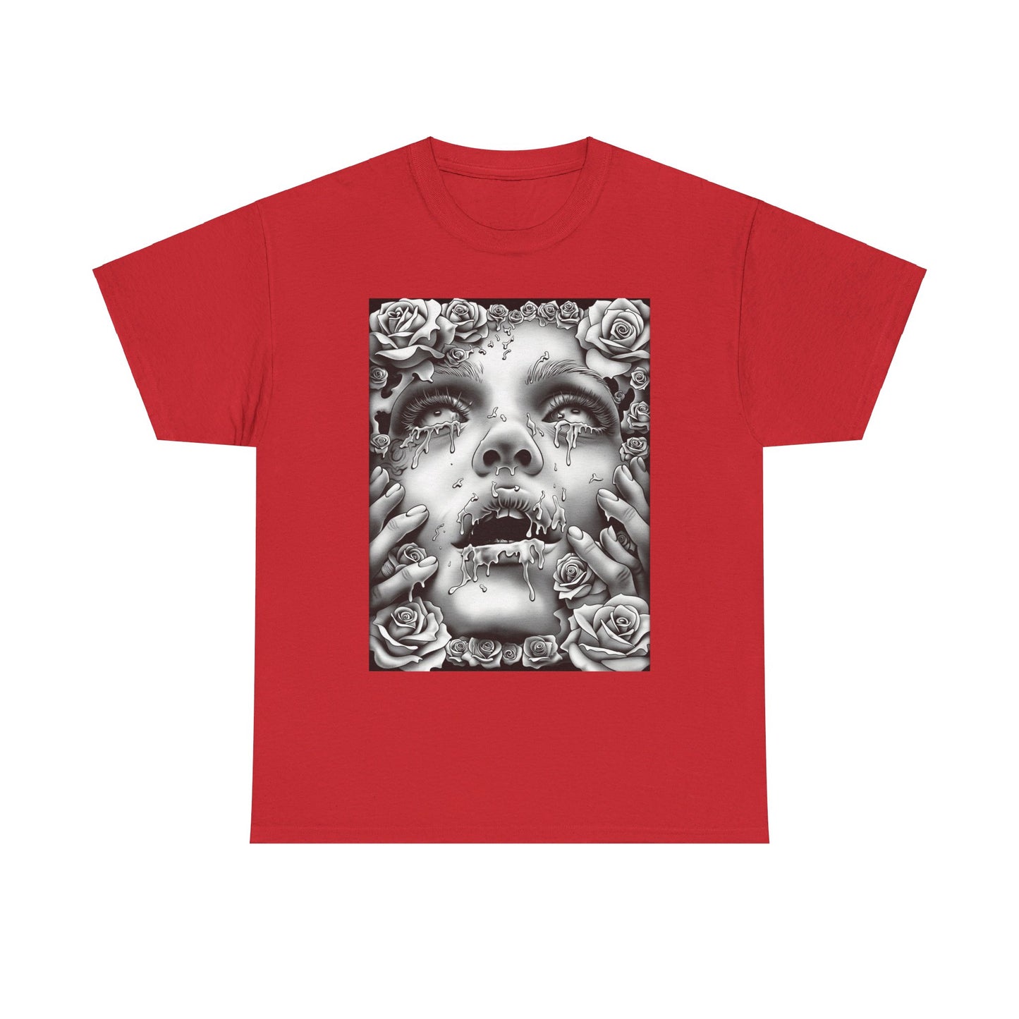 Melancholic Roses Graphic Unisex Heavy Cotton Graphic Tee