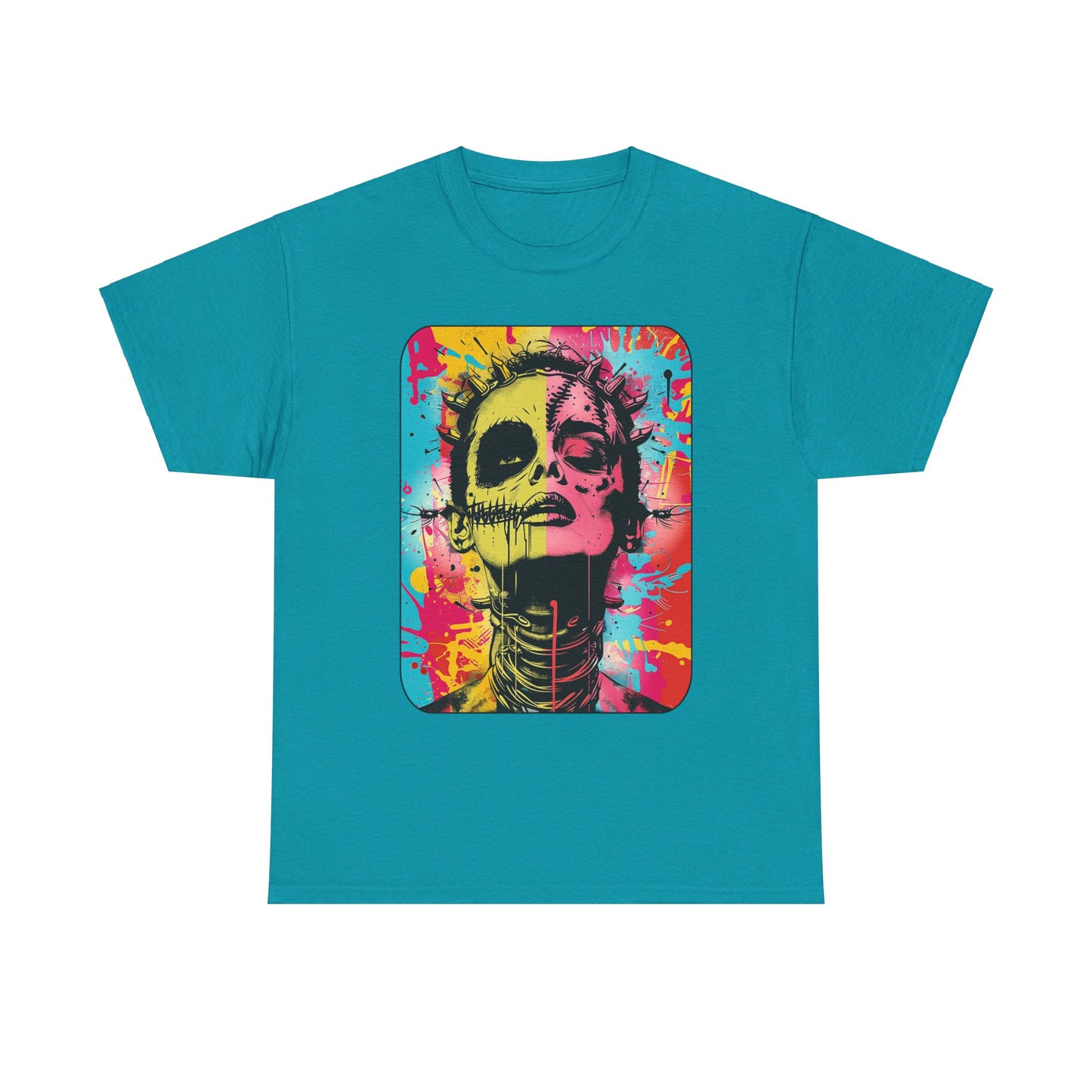 Fitzboyzprintz Bride of Frankenstein Pop Art Unisex Heavy Cotton Tee