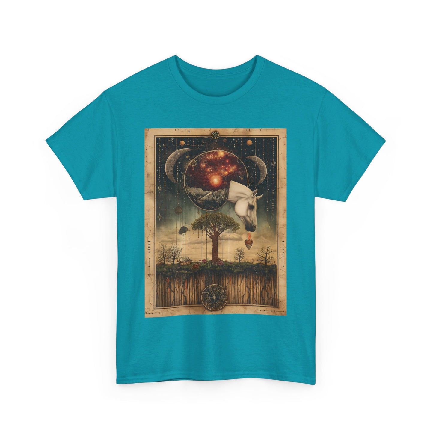Fitzboyzprintz "Unicorn Tarot" Unisex Heavy Cotton Graphic Tee