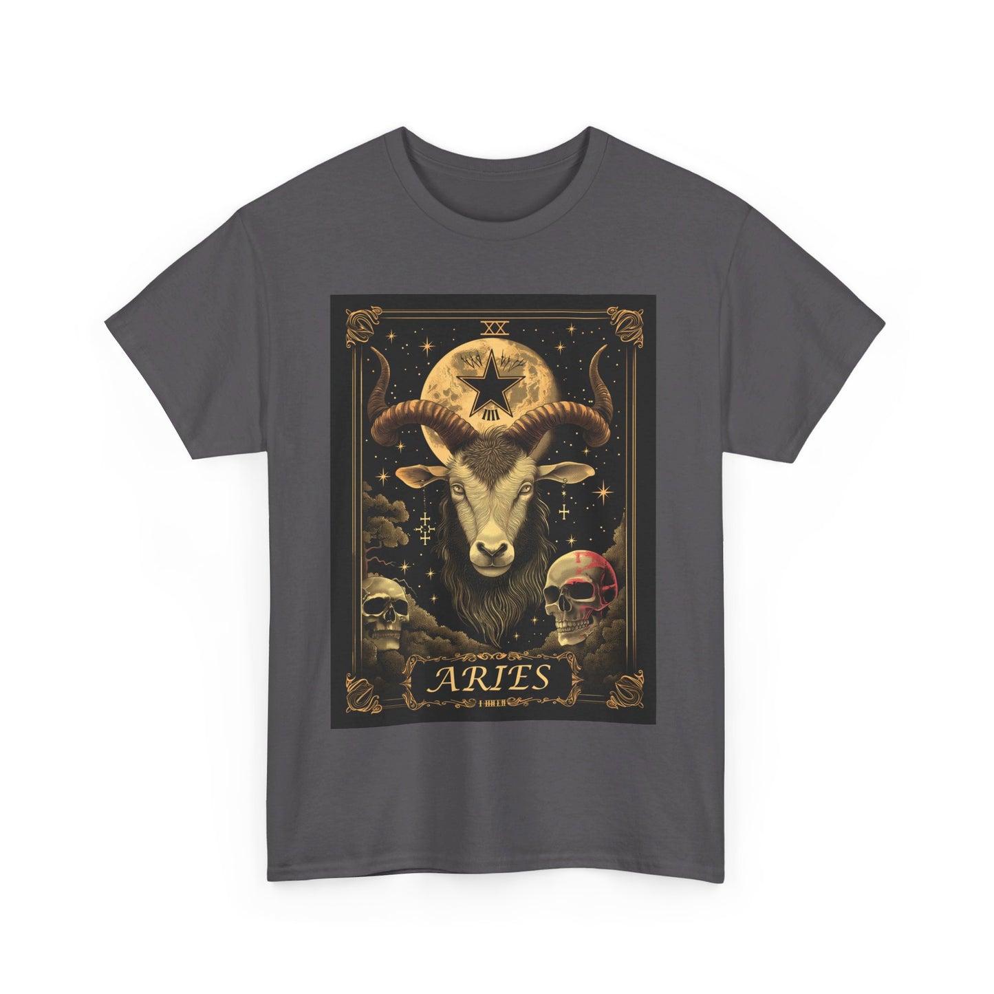 Fitzboyzprintz - Aries Tarot Card Unisex Heavy Cotton Graphic Tee
