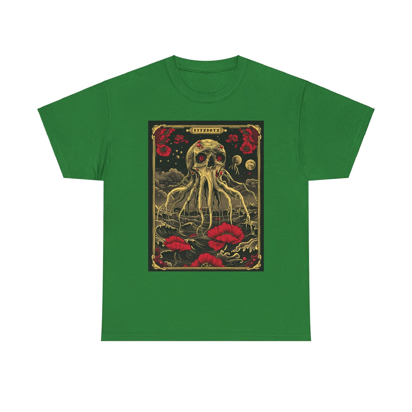 Fitzboyzprintz - Fitzboyz Octoskeleton Tarot Unisex Heavy Cotton Tee