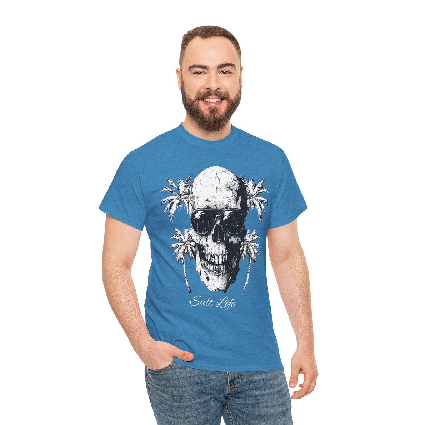 Salt Life Skull Beach Vibes Unisex Heavy Cotton Tee