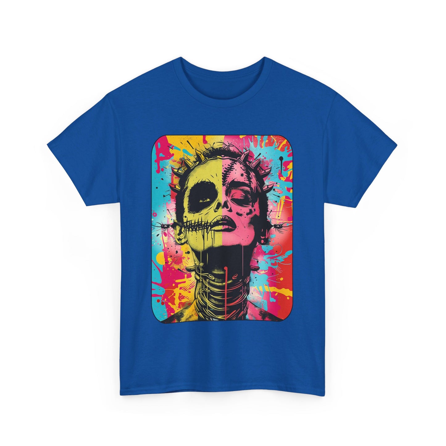 Fitzboyzprintz Bride of Frankenstein Pop Art Unisex Heavy Cotton Tee
