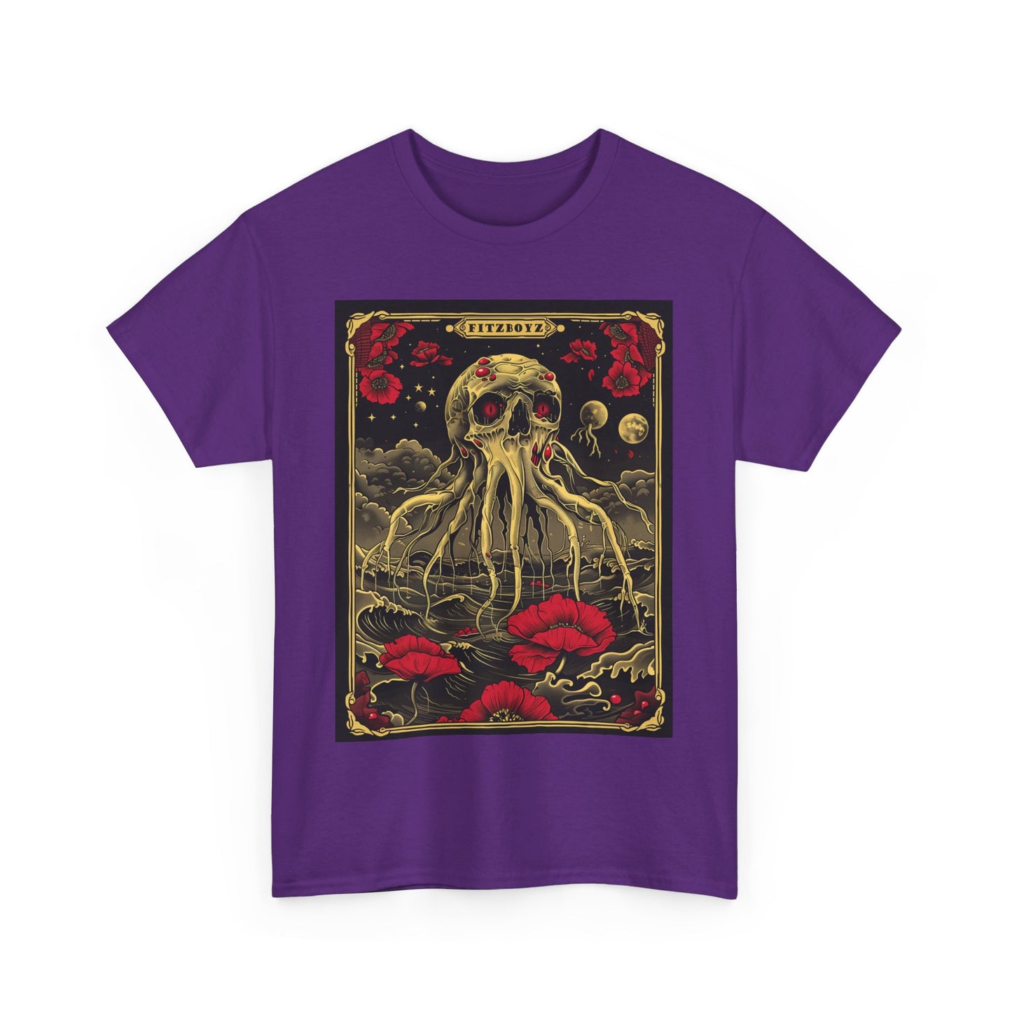 Fitzboyzprintz - Fitzboyz Octoskeleton Tarot Unisex Heavy Cotton Tee