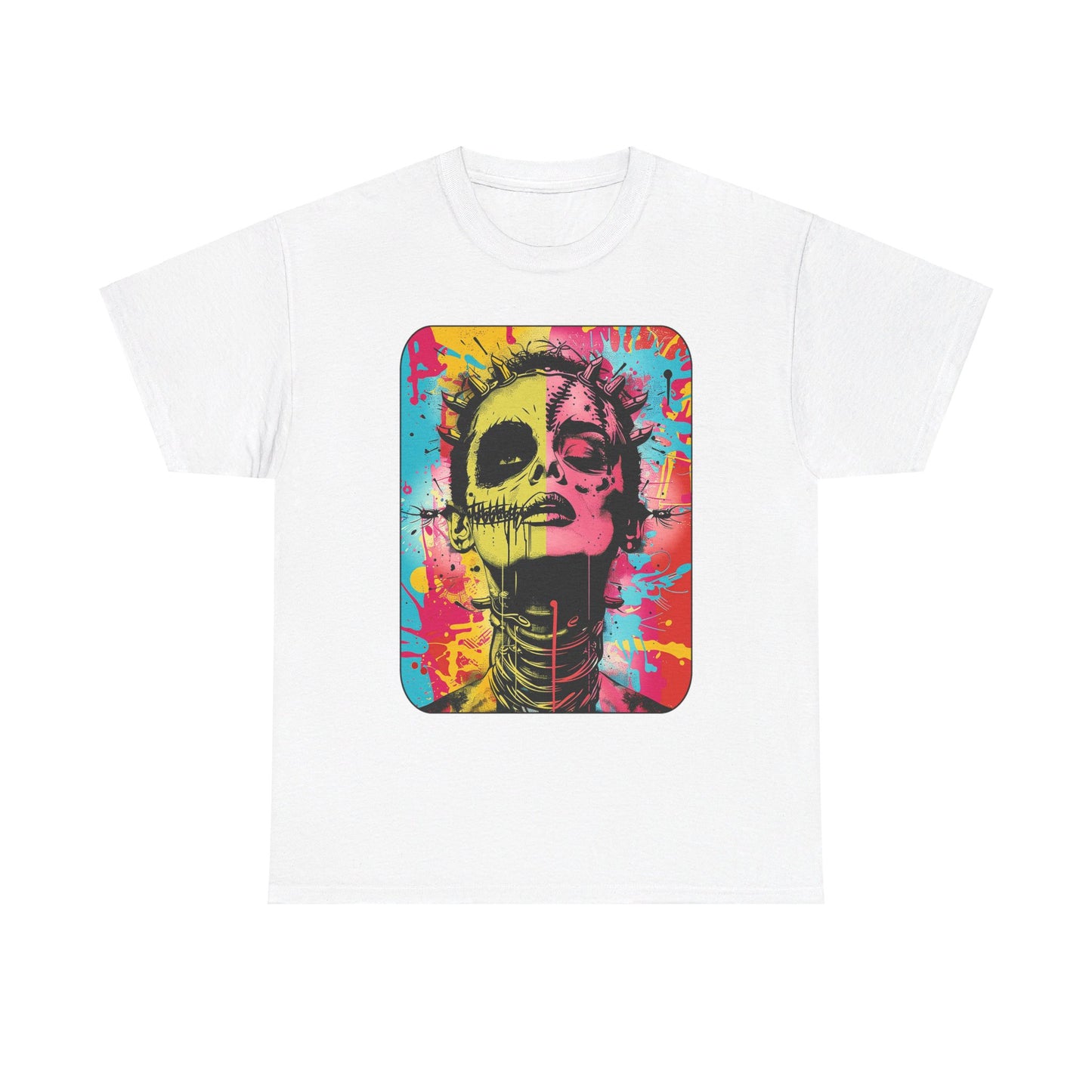 Fitzboyzprintz Bride of Frankenstein Pop Art Unisex Heavy Cotton Tee