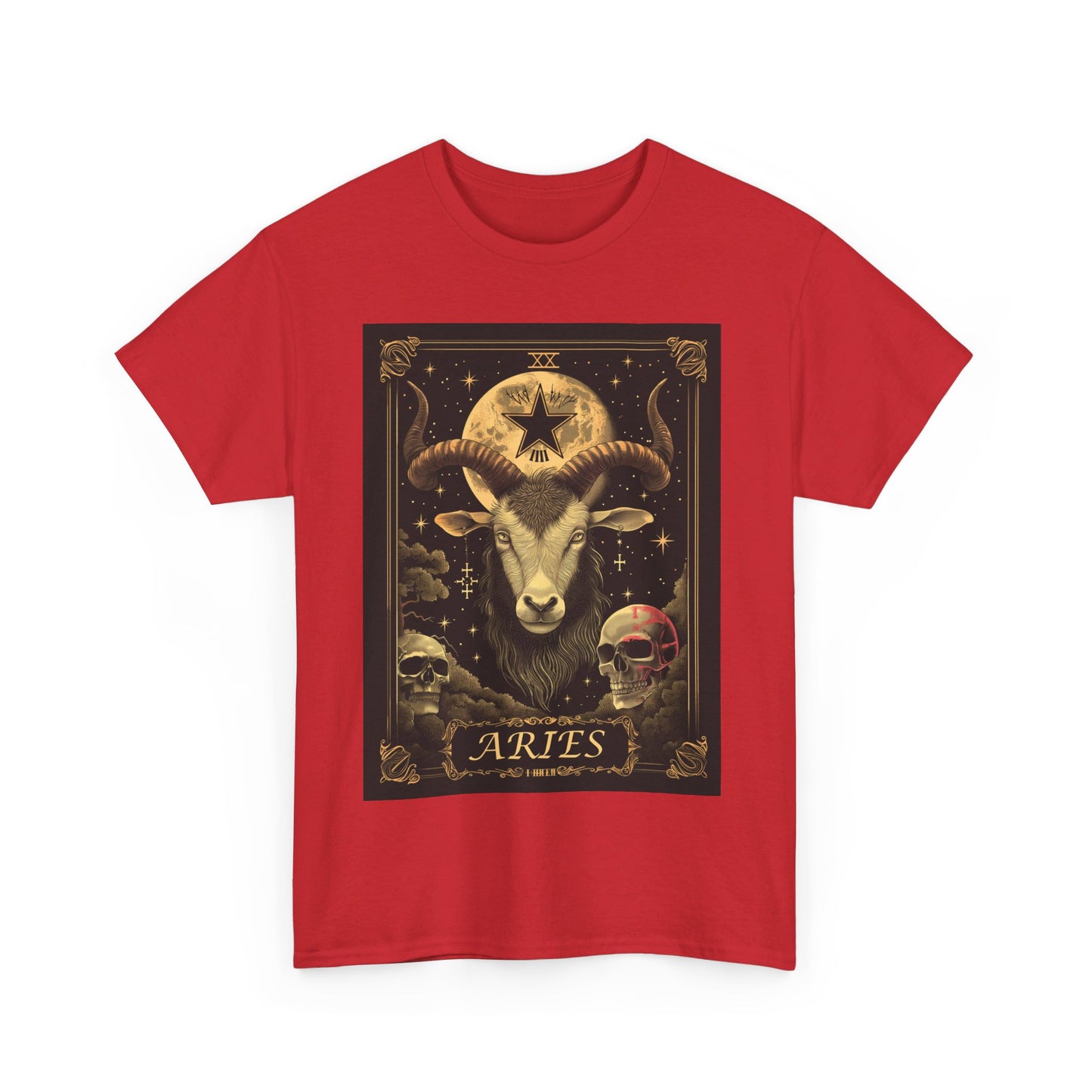 Fitzboyzprintz - Aries Tarot Card Unisex Heavy Cotton Graphic Tee