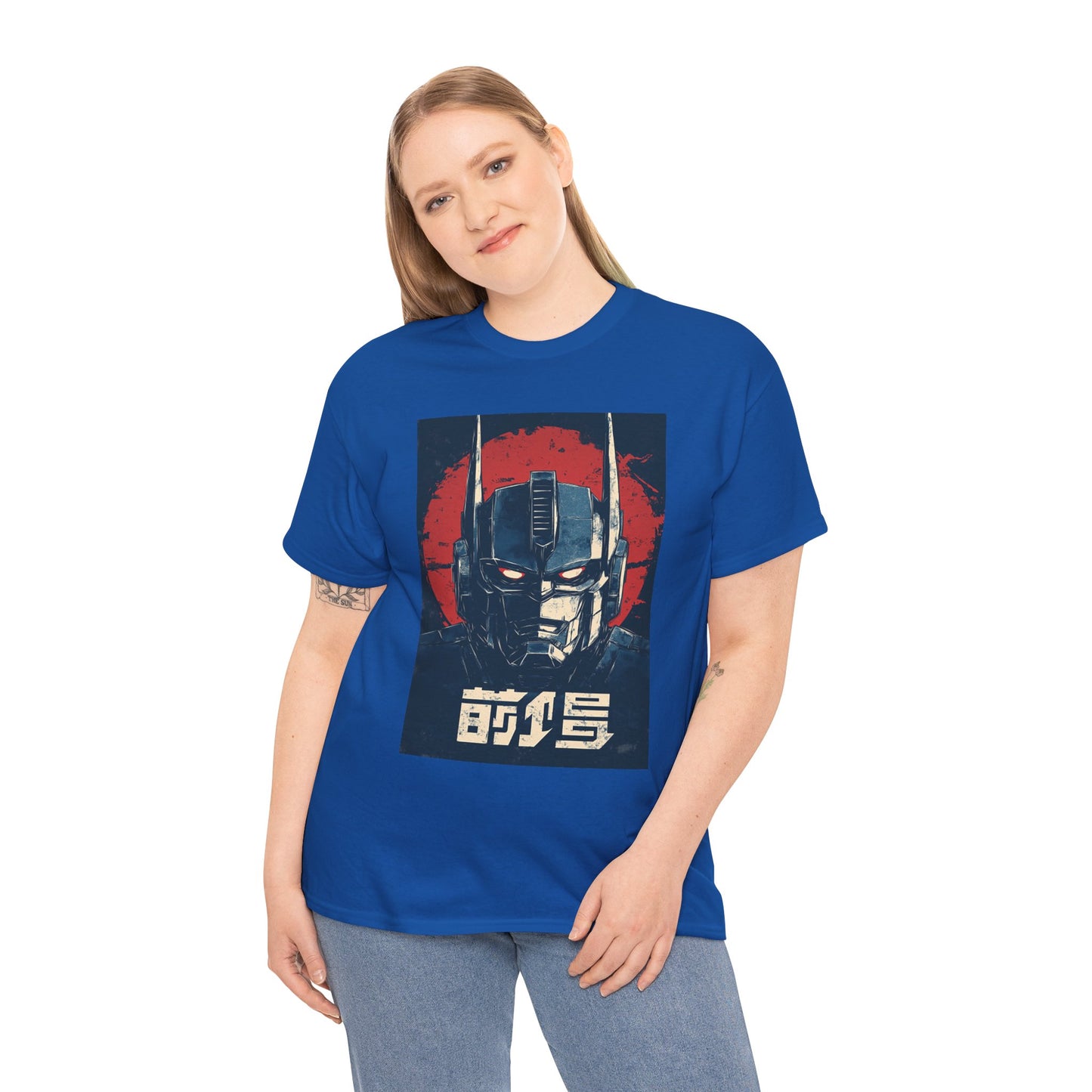 Vintage Style Robot Helmet Unisex Heavy Cotton Tee
