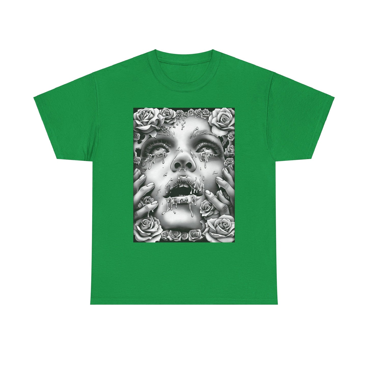 Melancholic Roses Graphic Unisex Heavy Cotton Graphic Tee