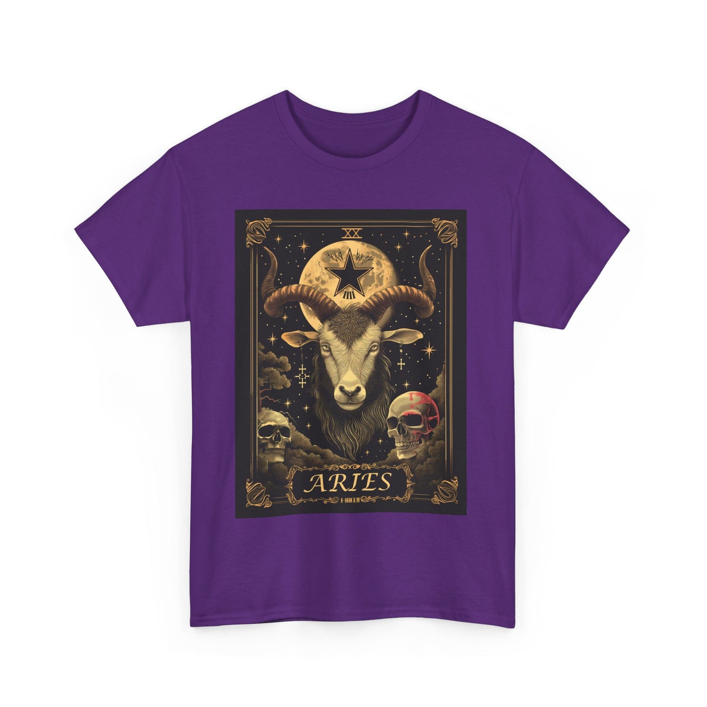 Fitzboyzprintz - Aries Tarot Card Unisex Heavy Cotton Graphic Tee