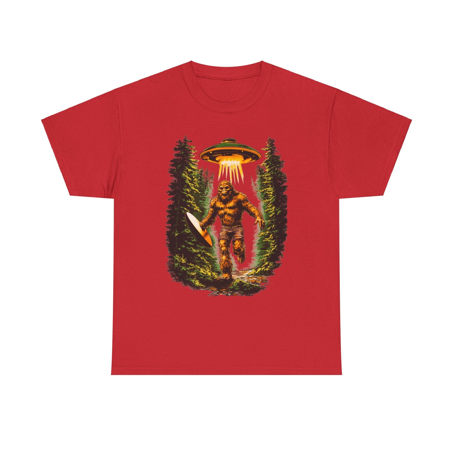 Sasquatch Abduction Unisex Heavy Cotton Tee
