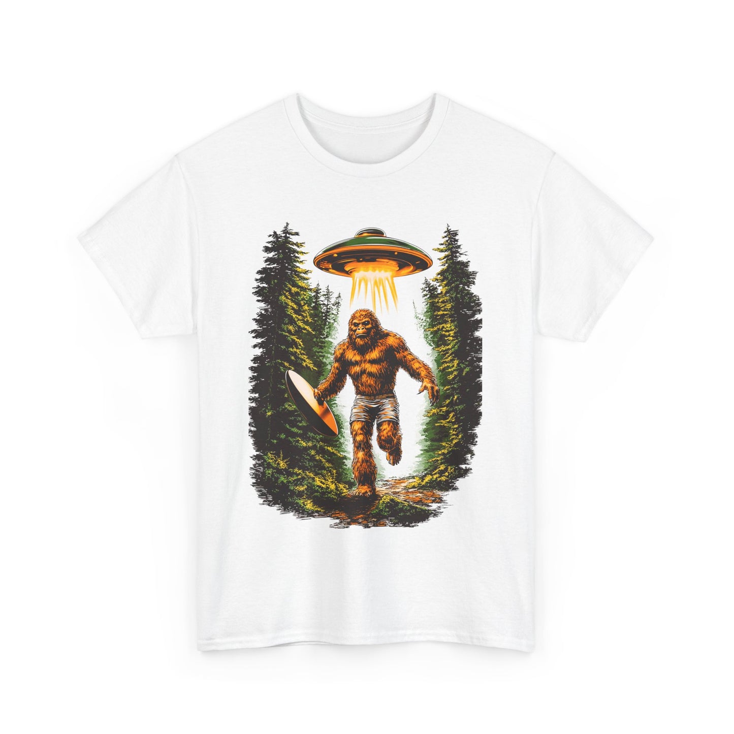 Sasquatch Abduction Unisex Heavy Cotton Tee