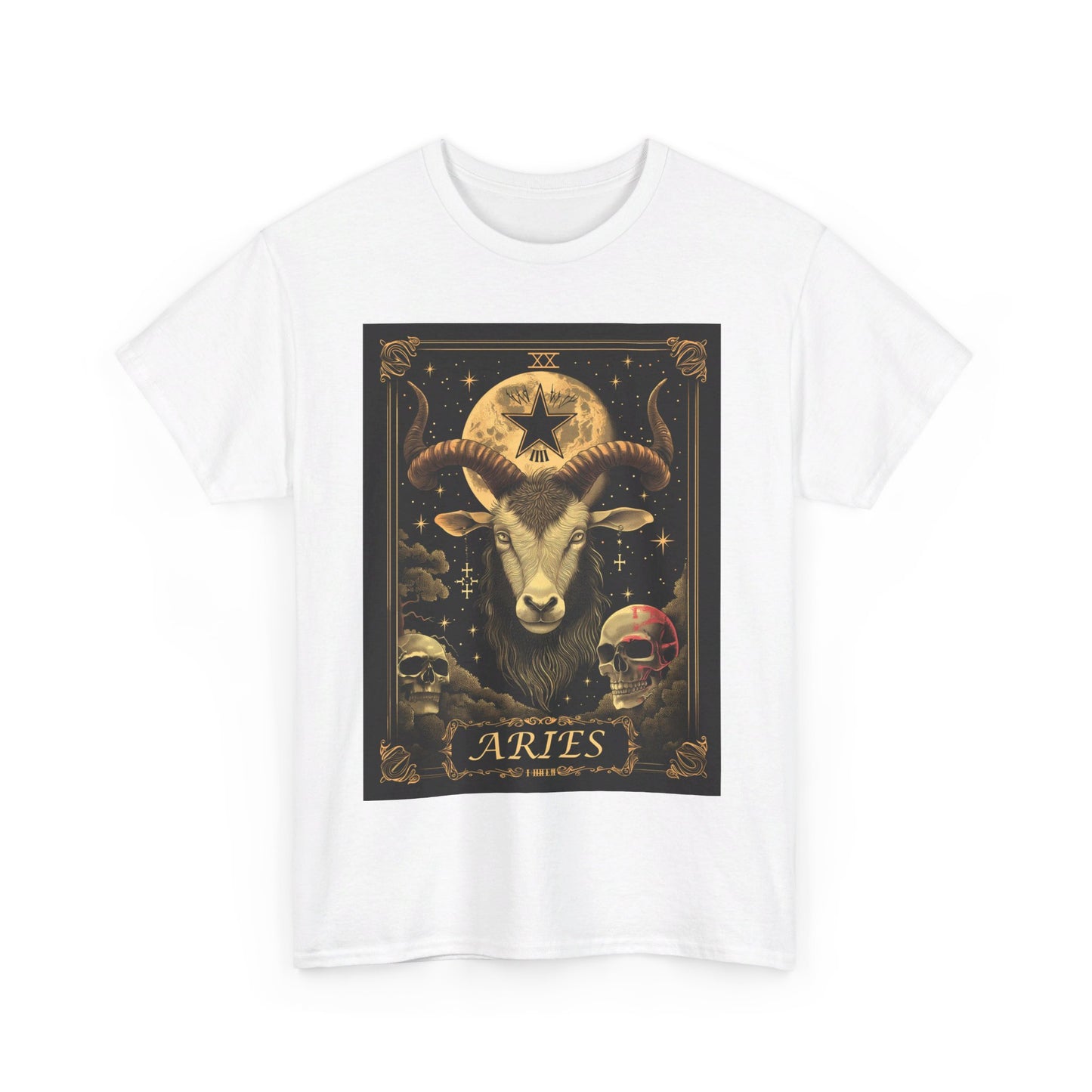 Fitzboyzprintz - Aries Tarot Card Unisex Heavy Cotton Graphic Tee