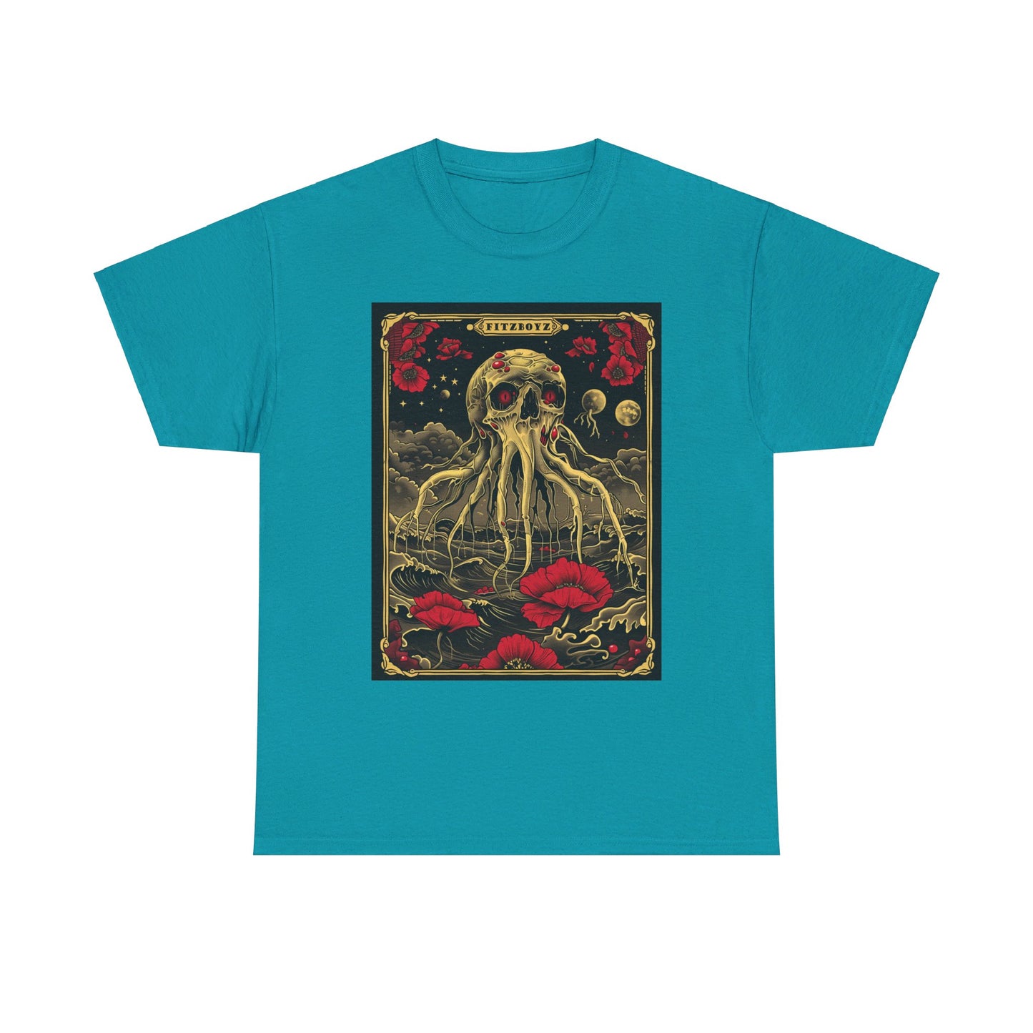 Fitzboyzprintz - Fitzboyz Octoskeleton Tarot Unisex Heavy Cotton Tee