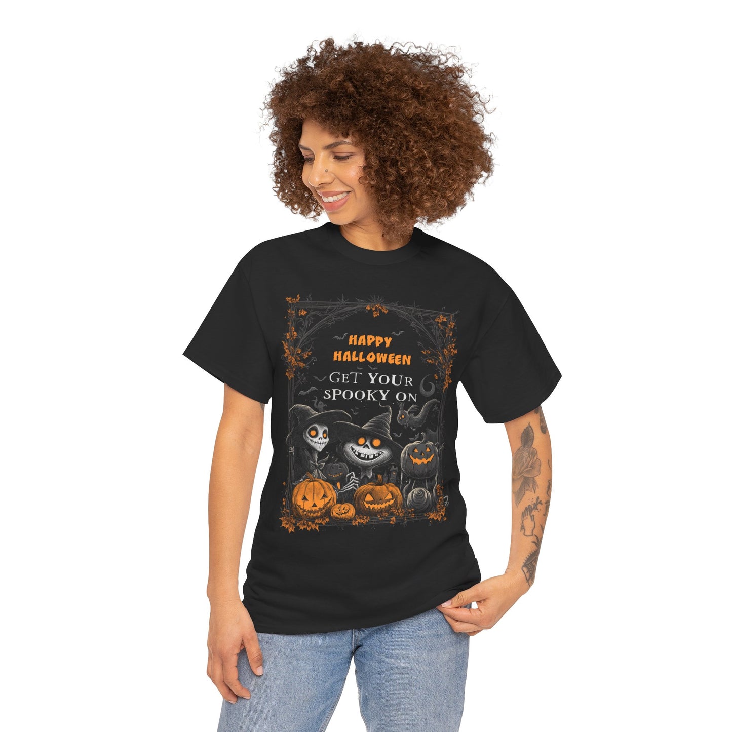 Fitzboyzprintz Halloween Get Your Spooky On Unisex Heavy Cotton Tee