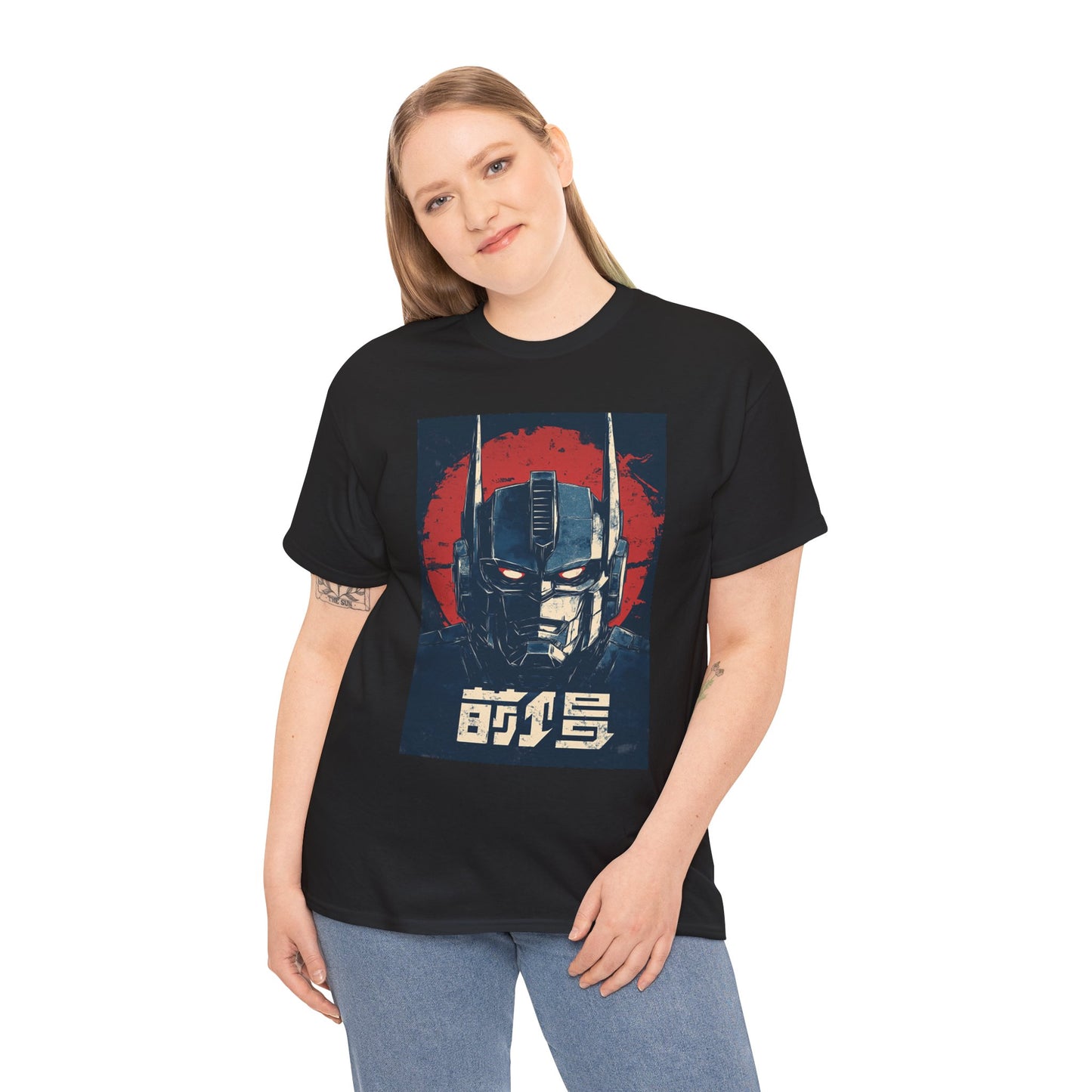Vintage Style Robot Helmet Unisex Heavy Cotton Tee