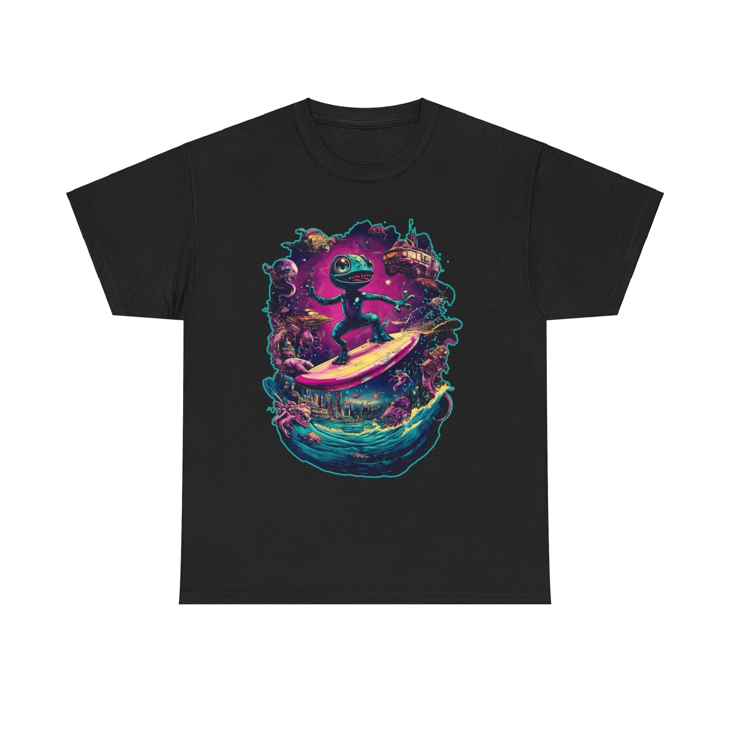 Gecko Surfer Unisex Heavy Cotton Tee