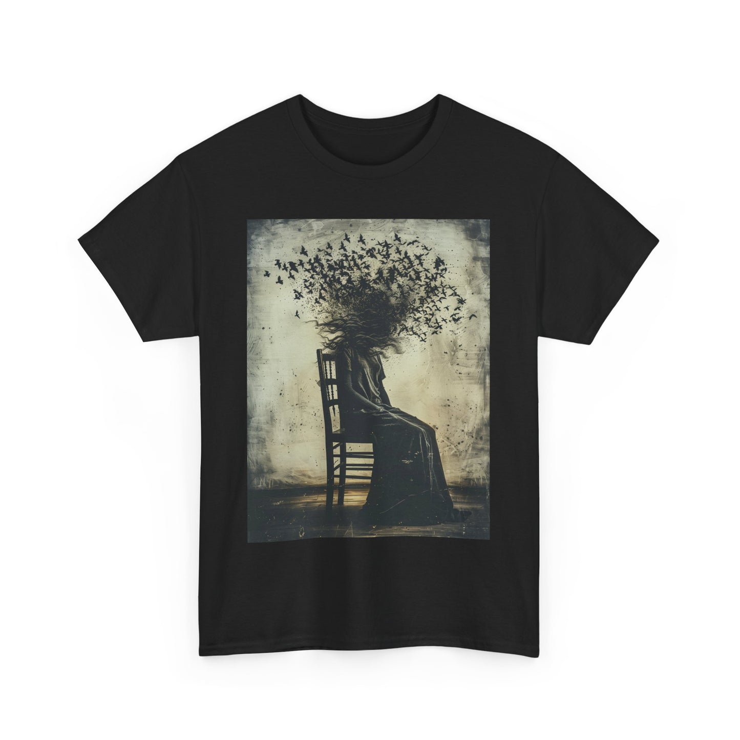 Fitzboyzprintz - Bird Brain Unisex Fashion Heavy Cotton Fabric Graphic Tee Shirt