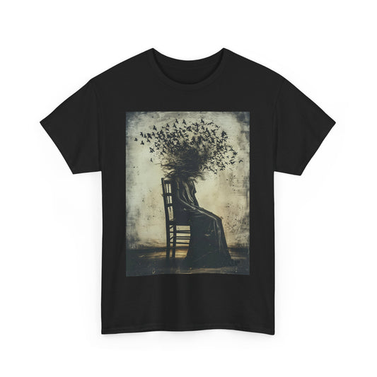 Fitzboyzprintz - Bird Brain Unisex Fashion Heavy Cotton Fabric Graphic Tee Shirt