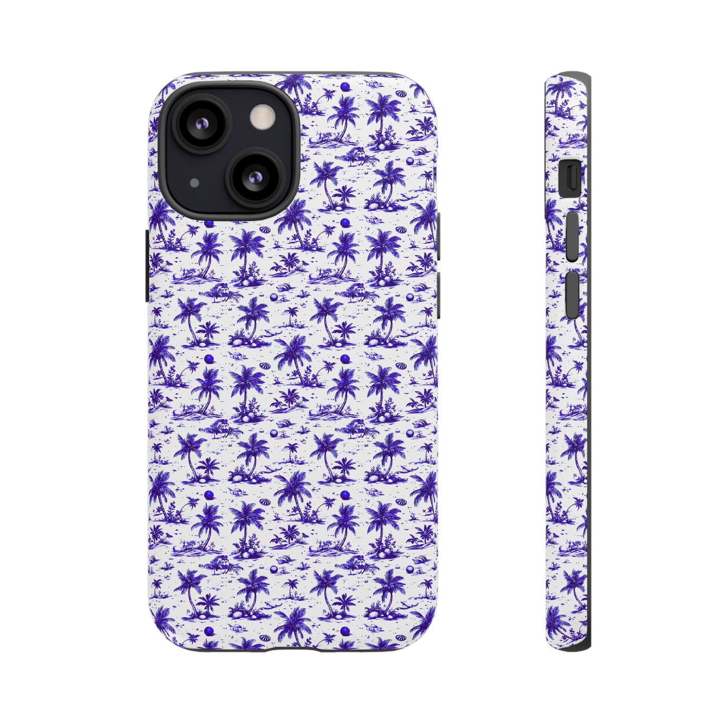 Blue and White Palm Trees Tough Cases