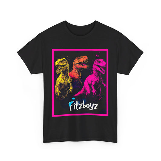 Fitzboyz Neon Dino Parade Unisex Heavy Cotton Tee
