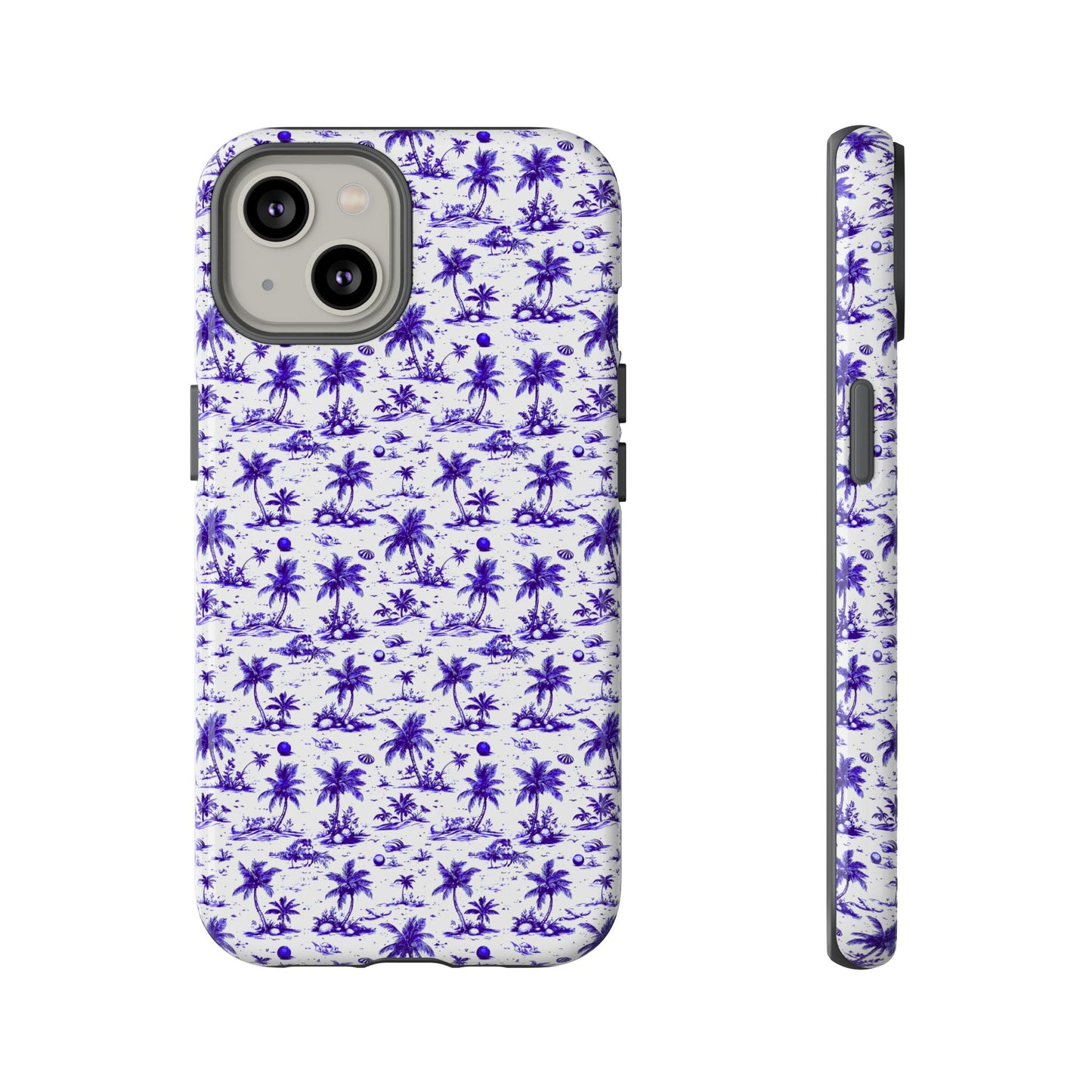 Blue and White Palm Trees Tough Cases
