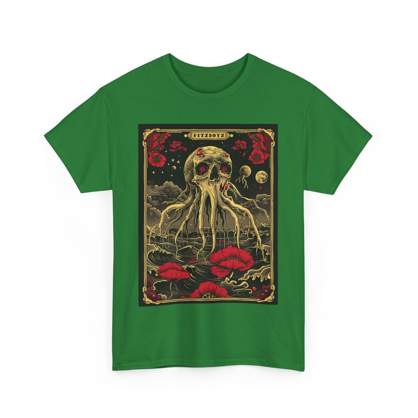 Fitzboyzprintz - Fitzboyz Octoskeleton Tarot Unisex Heavy Cotton Tee