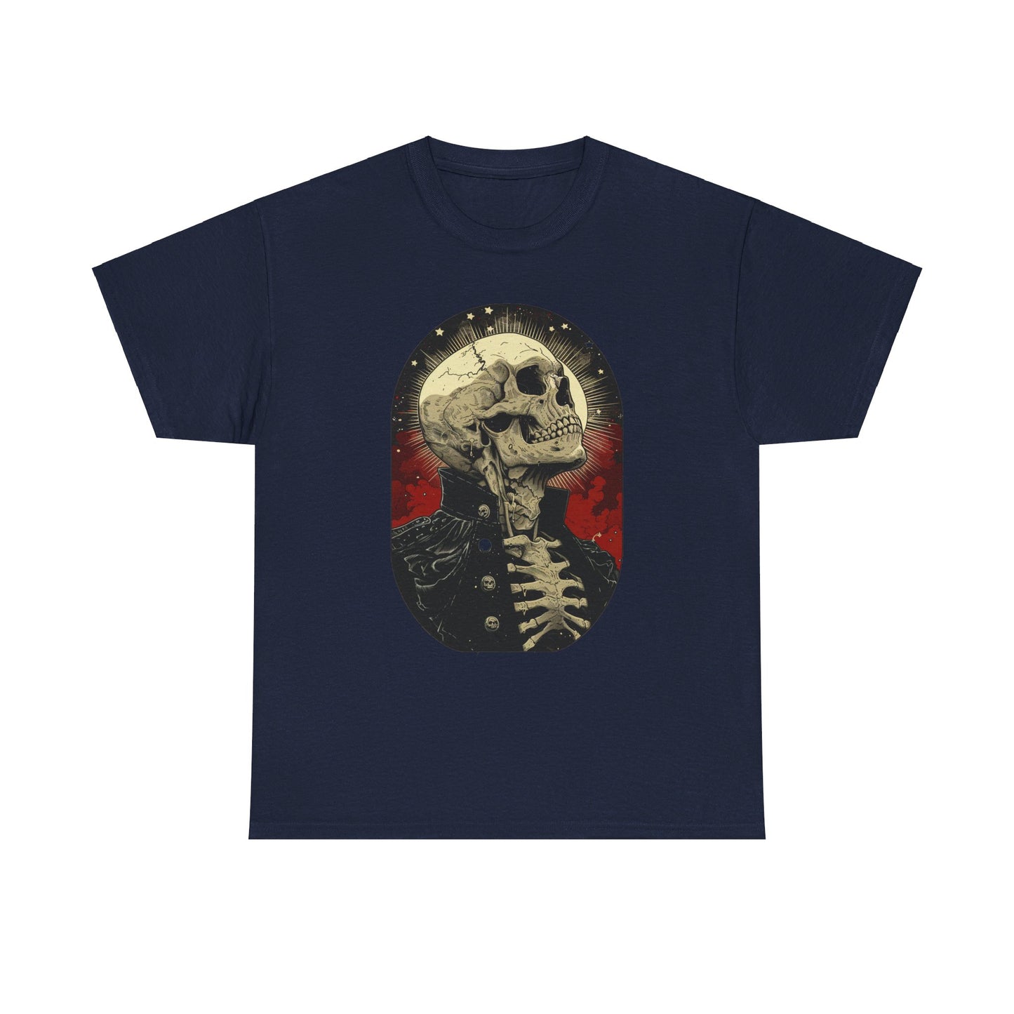Fitzboyzprintz Skeleton Moon Unisex Heavy Cotton Tee