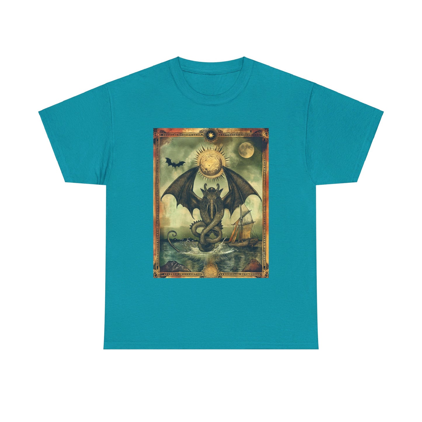 Fitzboyzprintz - Cthulu Tarot Card Unisex Heavy Cotton Graphic Tee