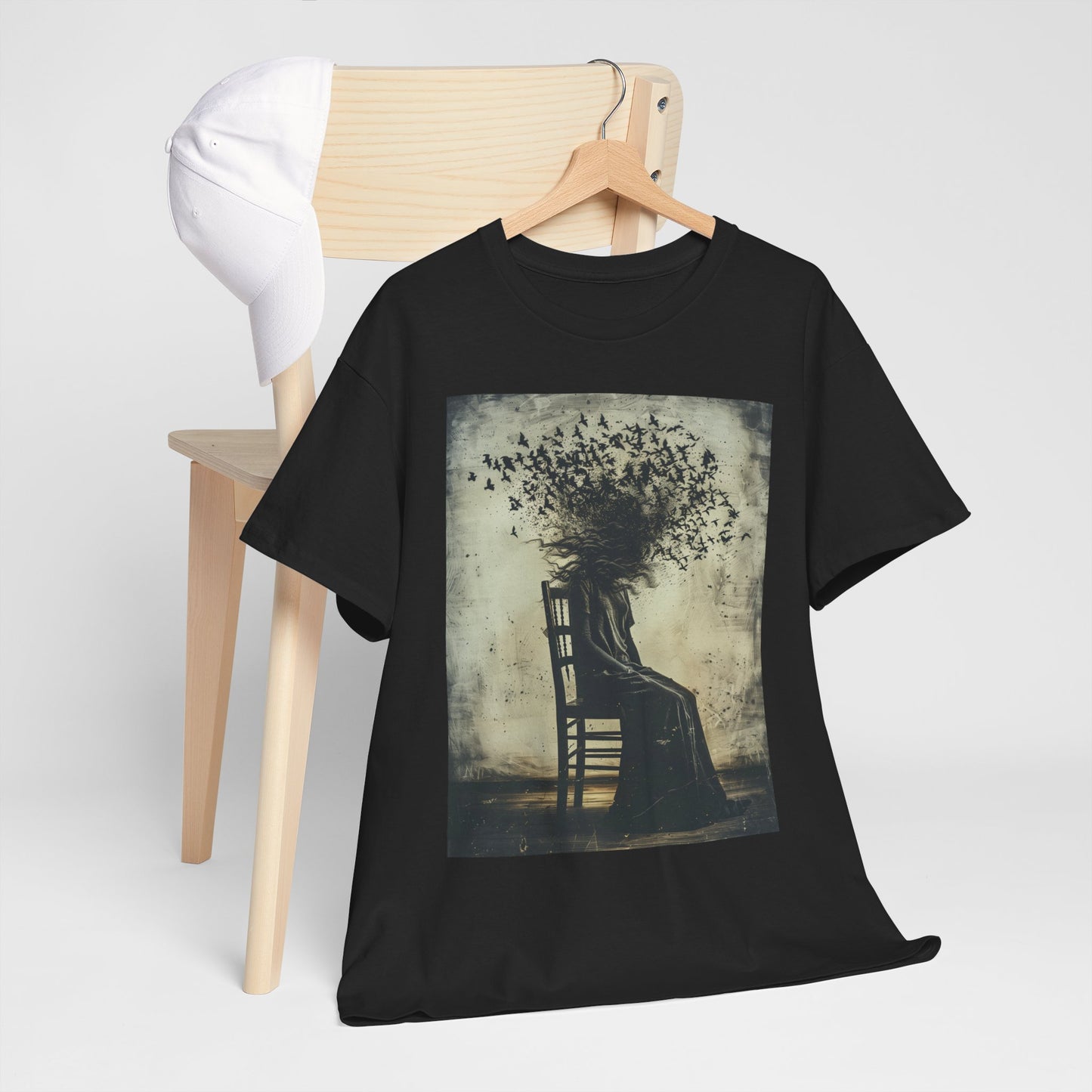 Fitzboyzprintz - Bird Brain Unisex Fashion Heavy Cotton Fabric Graphic Tee Shirt