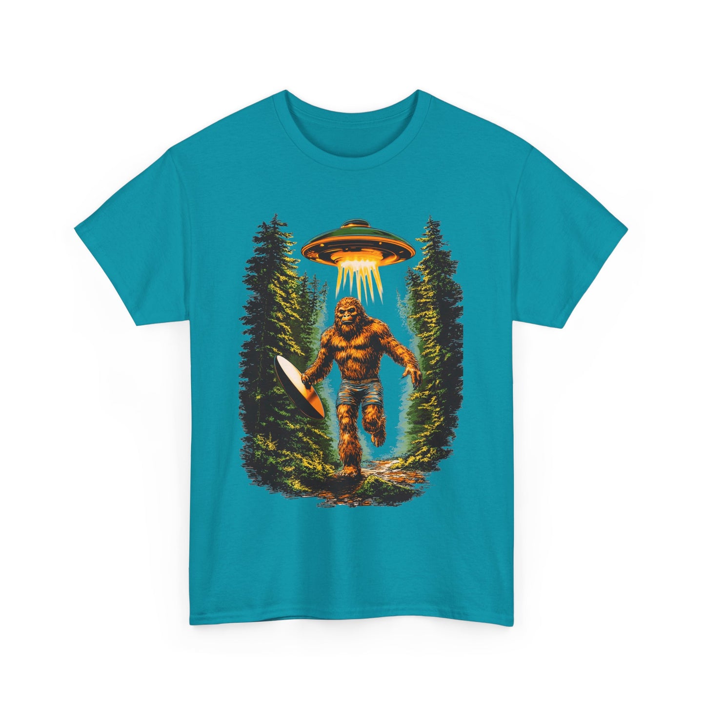 Sasquatch Abduction Unisex Heavy Cotton Tee