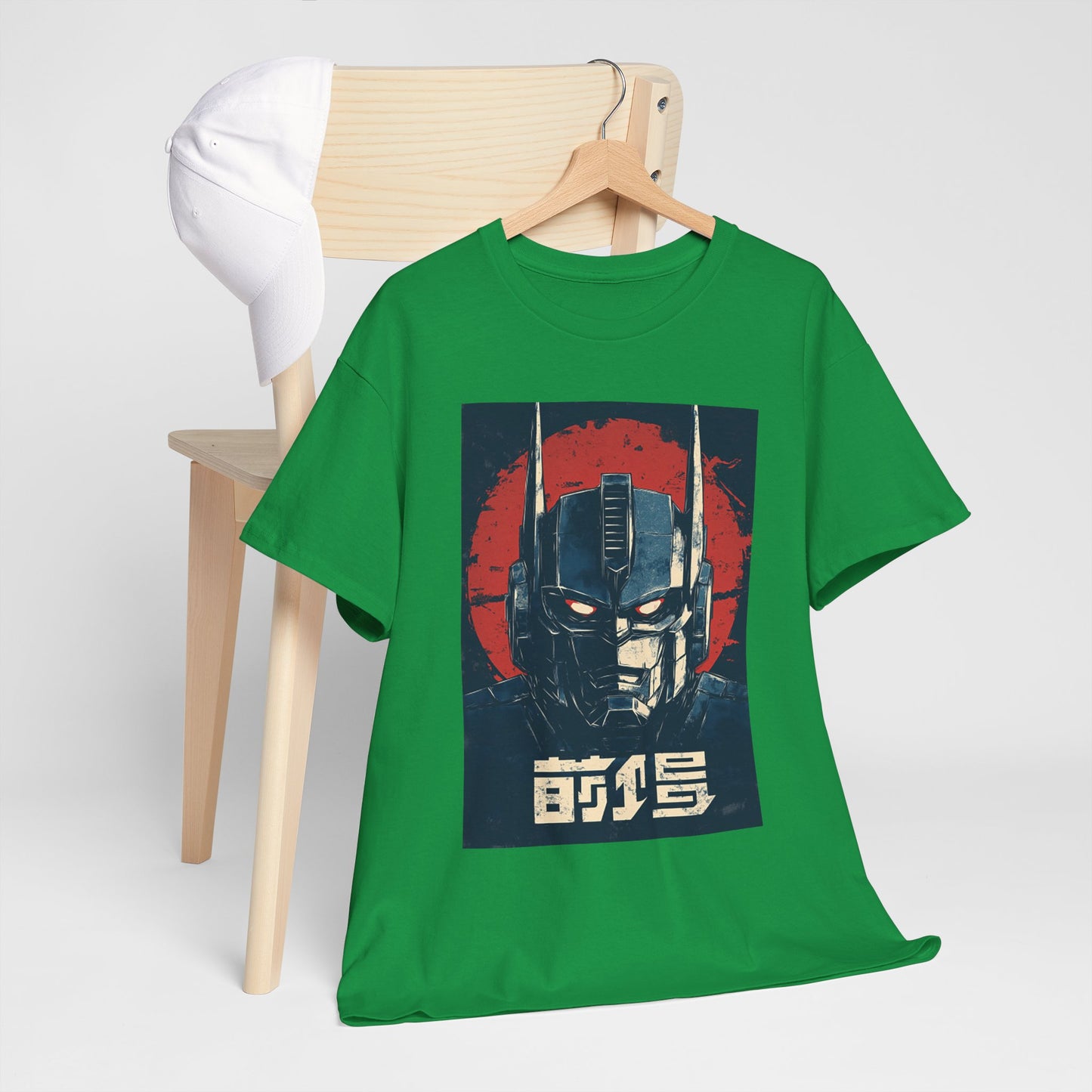 Vintage Style Robot Helmet Unisex Heavy Cotton Tee