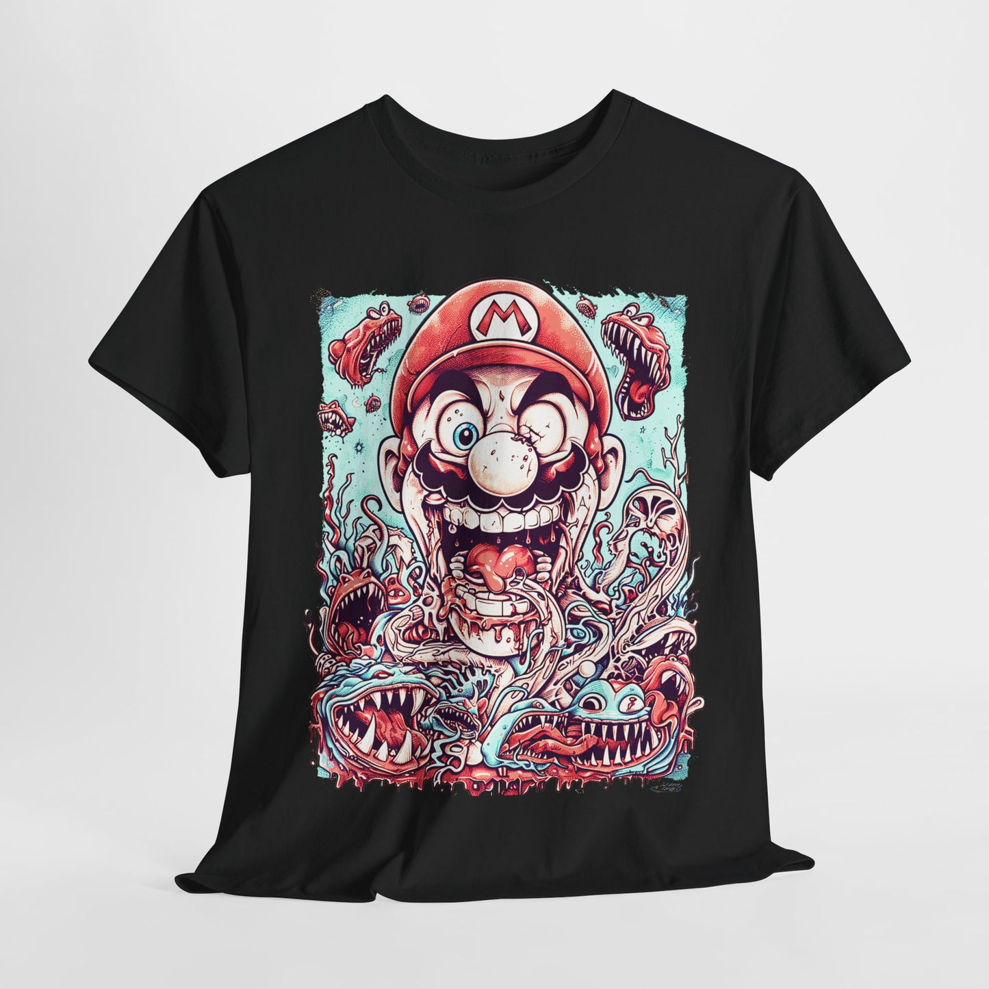 Fitzboyzprints - Mario Madness Unisex Fashion Heavy Cotton Fabric Casual Tee Shirt